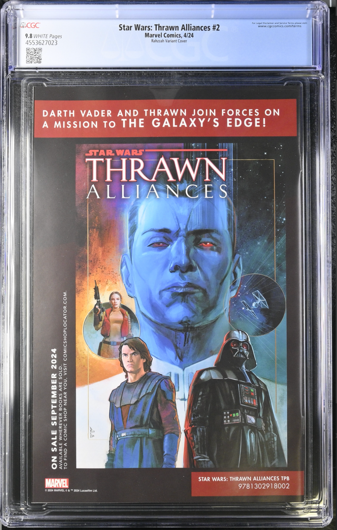 Star Wars: Thrawn Alliances #2 Rahzzah Variant CGC 9.8
