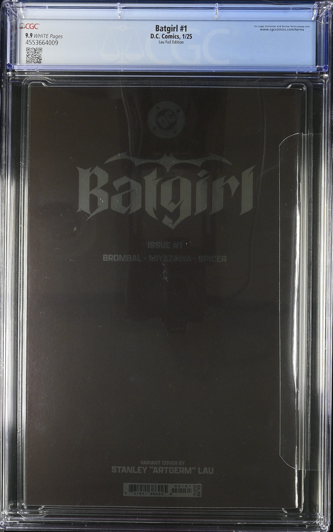 Batgirl #1 Artgerm Foil Variant CGC 9.9