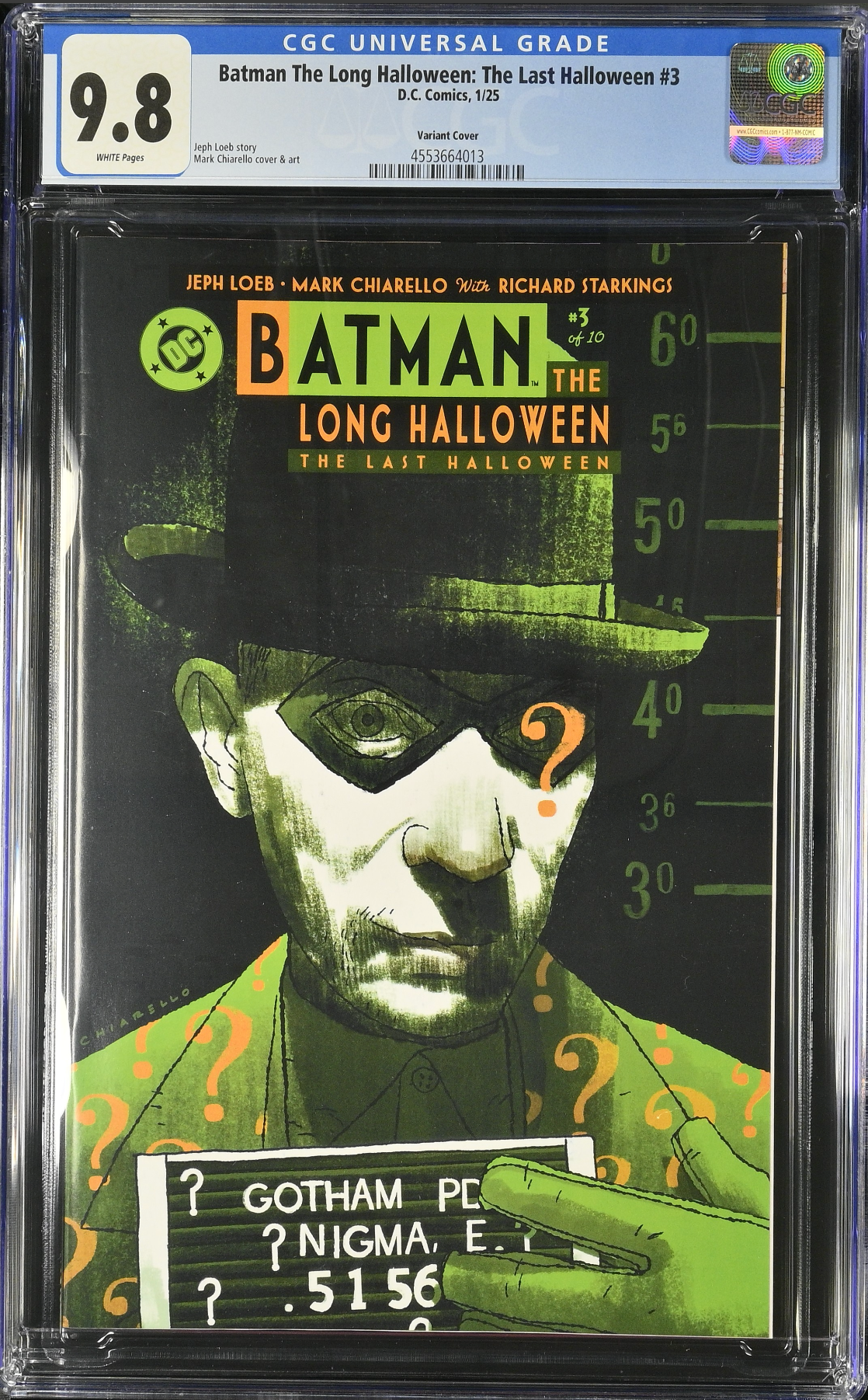 Batman: The Long Halloween - The Last Halloween #3 Chiarello Variant CGC 9.8