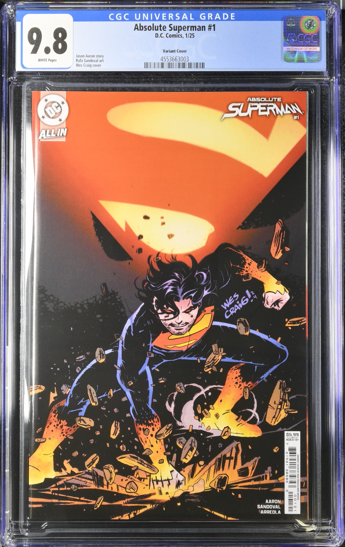 Absolute Superman #1 Craig Variant CGC 9.8