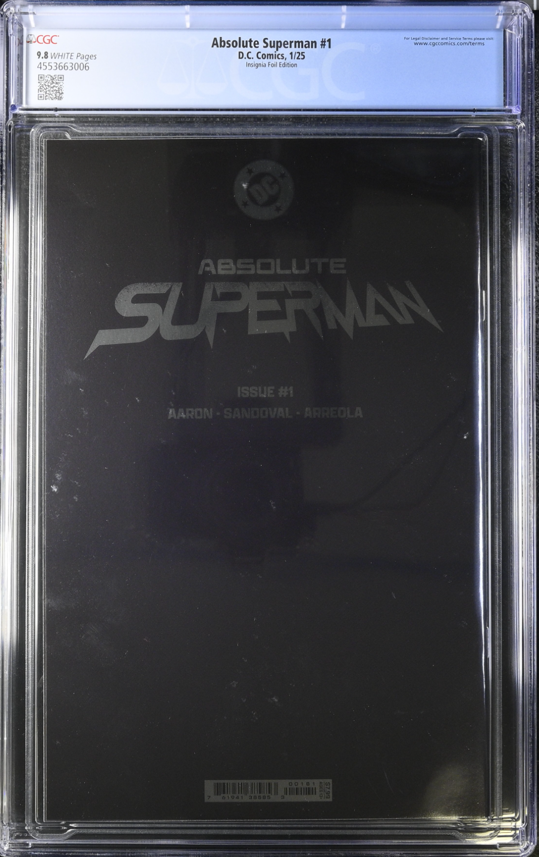 Absolute Superman #1 Insignia Foil Variant CGC 9.8