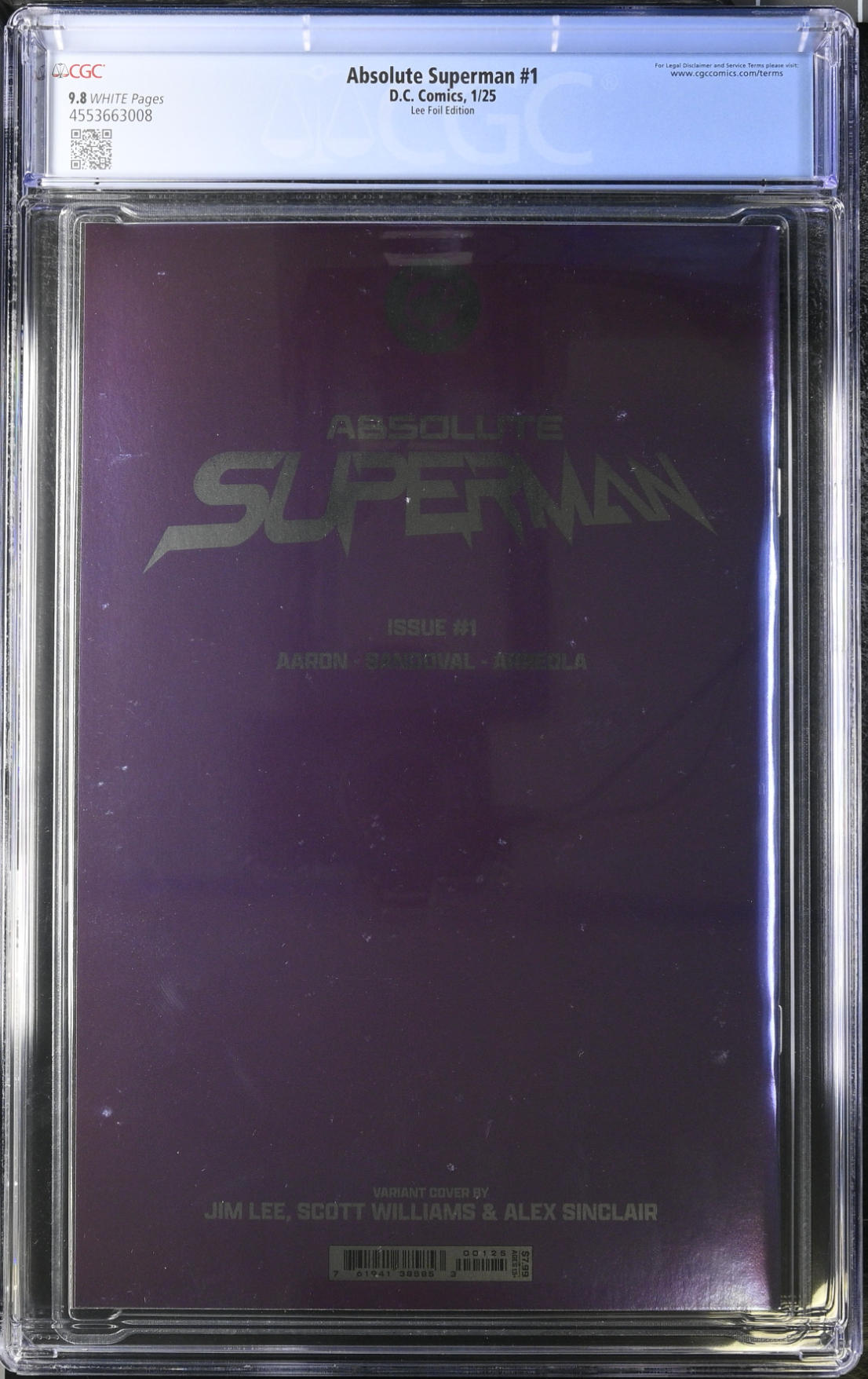 Absolute Superman #1 Jim Lee Foil Variant CGC 9.8