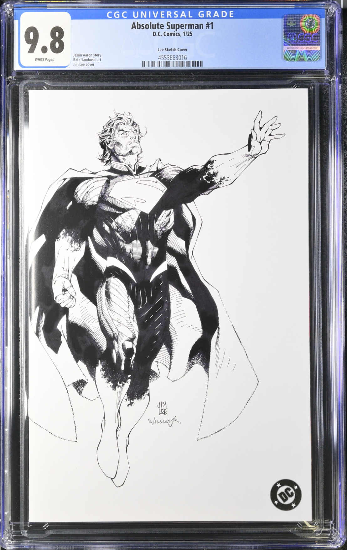 Absolute Superman #1 Jim Lee 1:100 Retailer Incentive Variant CGC 9.8