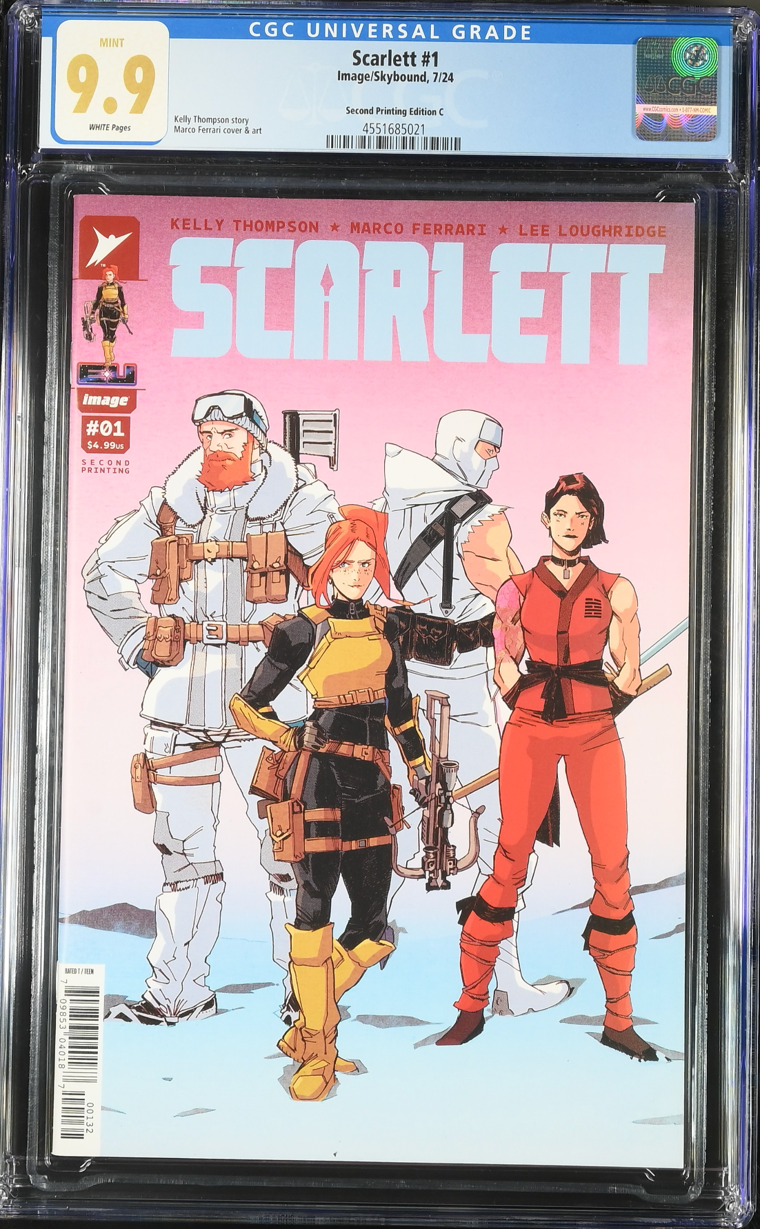 Scarlett #1 Second Printing Cover C Ferrari Variant CGC 9.9