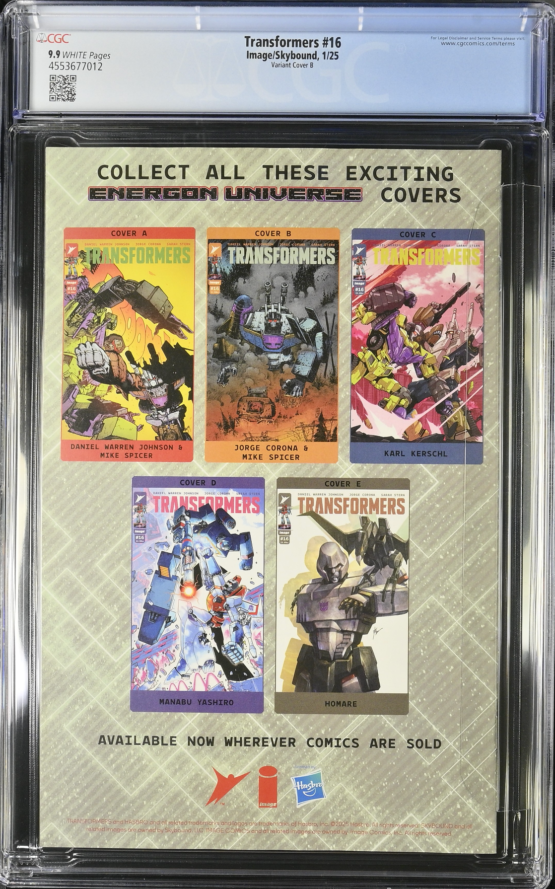 Transformers #16 Corona Variant CGC 9.9