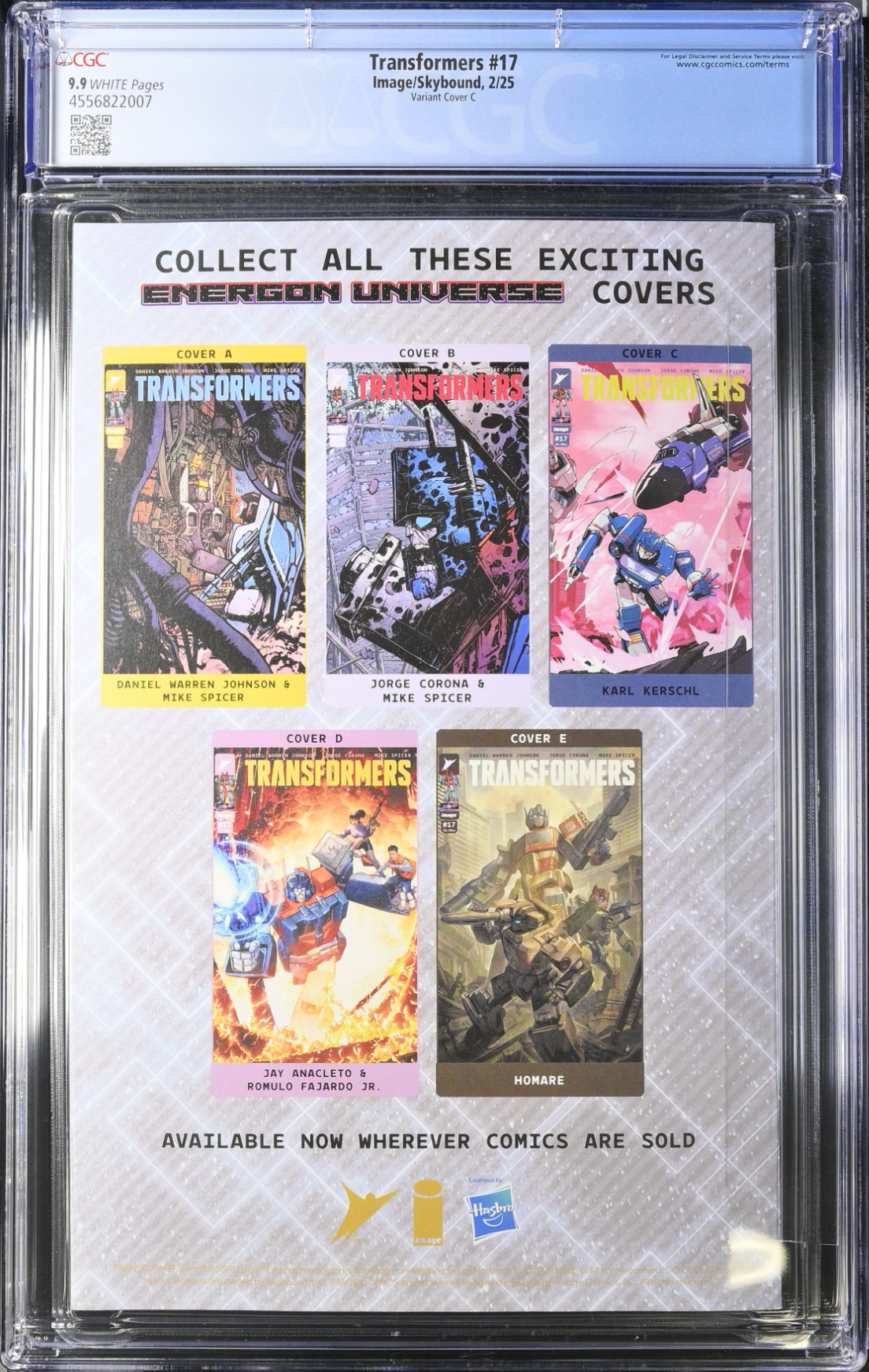 Transformers #17 Kerschl 1:10 Retailer Incentive Variant CGC 9.9