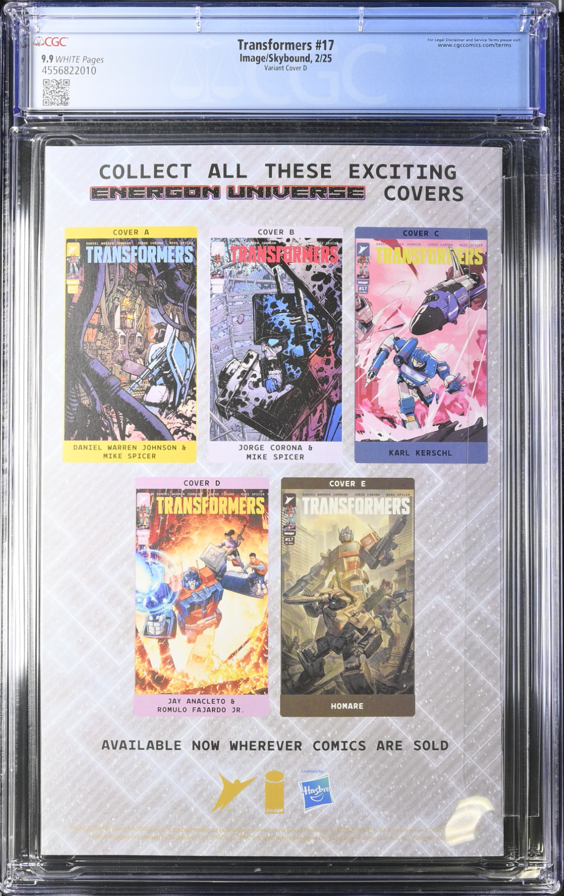 Transformers #17 Anacleto 1:25 Retailer Incentive Variant CGC 9.9