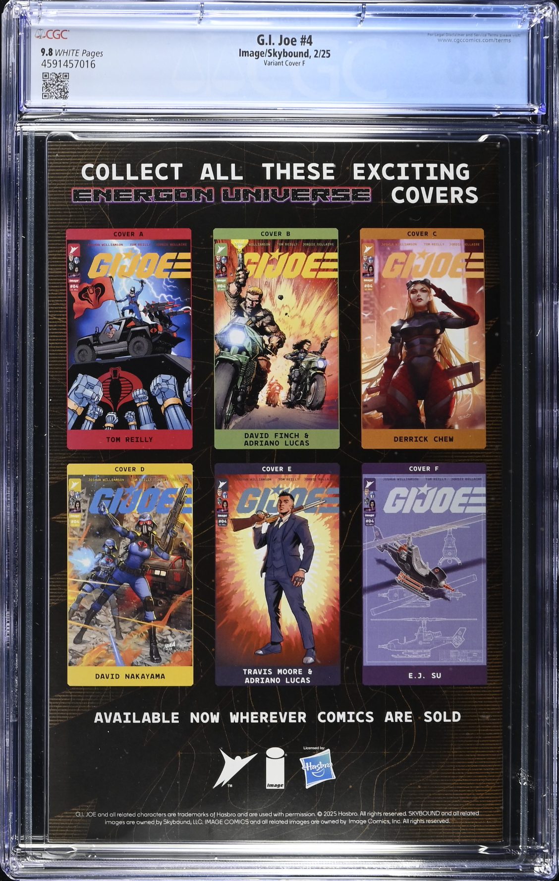 G.I. Joe #4 Su 1:50 Retailer Incentive Variant CGC 9.8