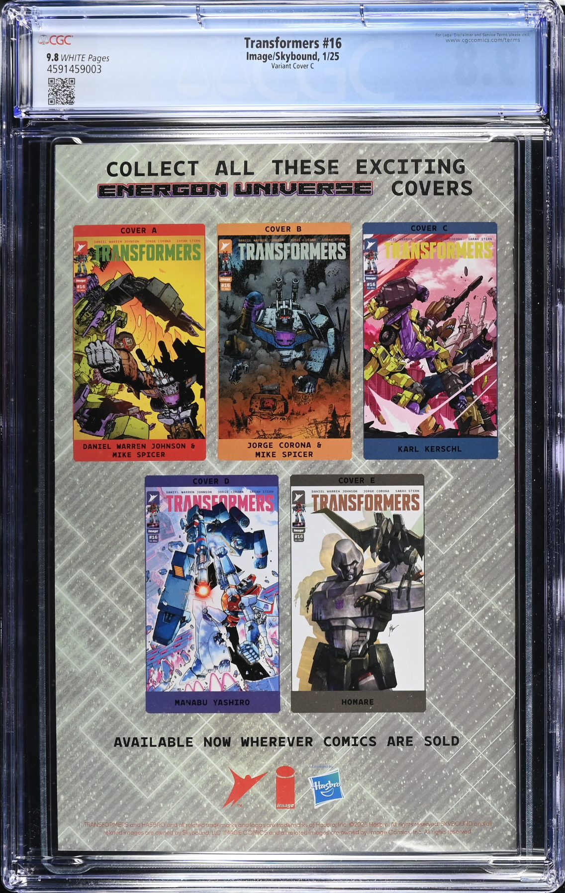 Transformers #16 Kerschl 1:10 Retailer Incentive Variant CGC 9.8