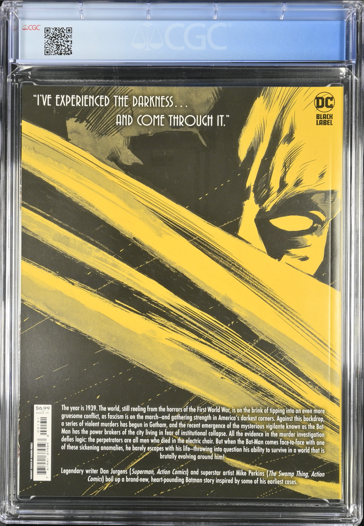 The Bat-Man: First Knight #1 Perez Variant CGC 9.8
