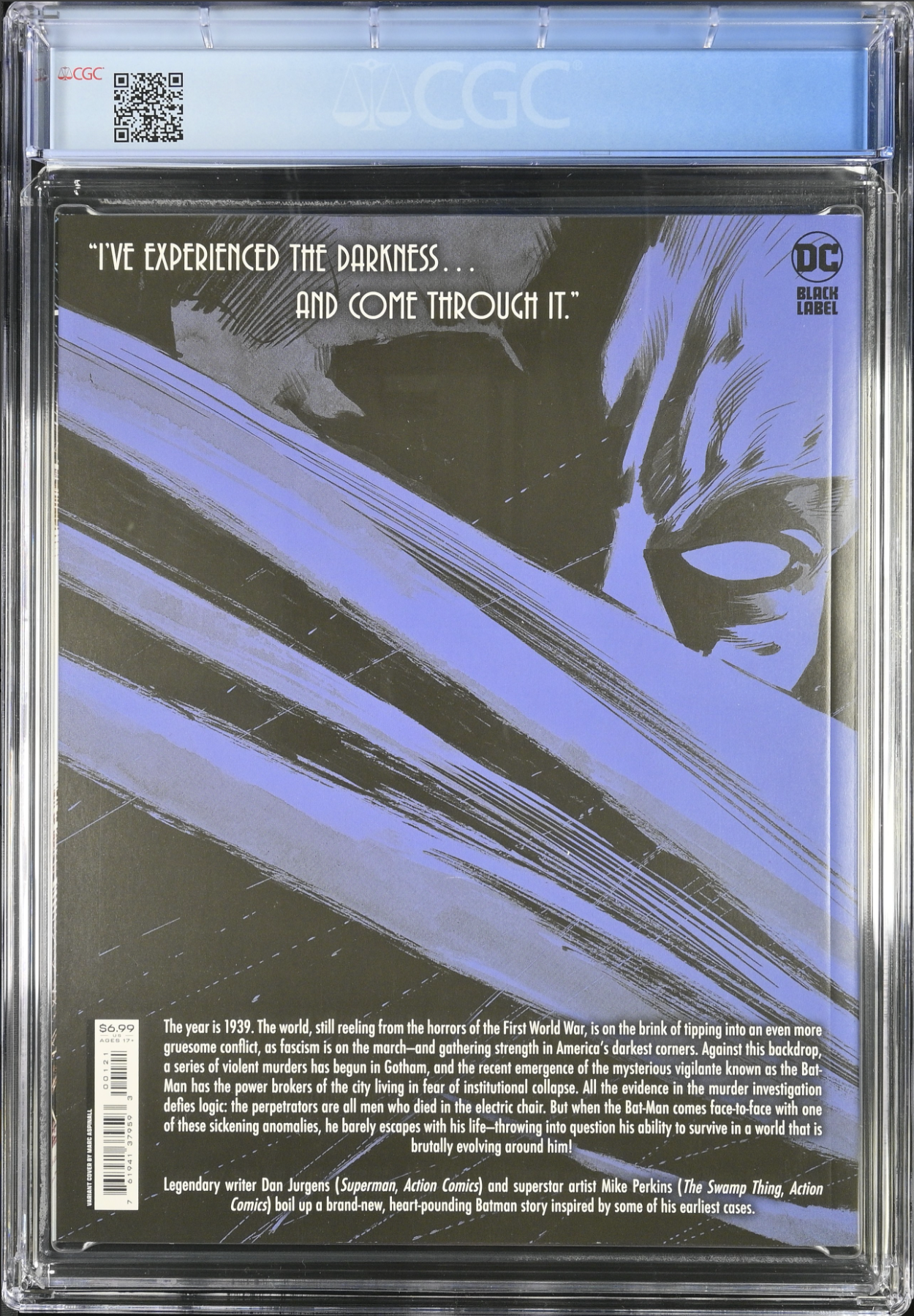 The Bat-Man: First Knight #1 Aspinall Variant CGC 9.8