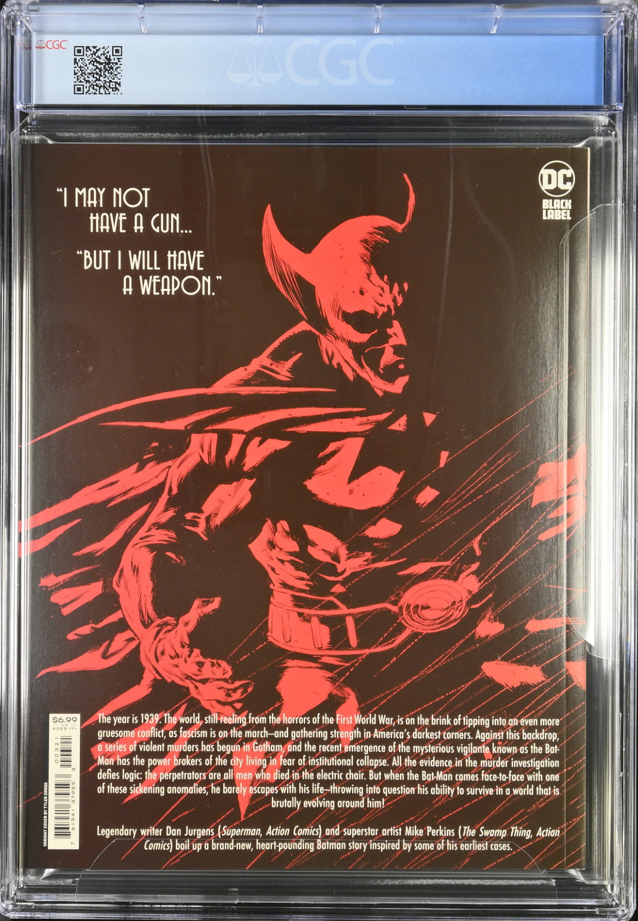 The Bat-Man: First Knight #3 Crook Variant CGC 9.8