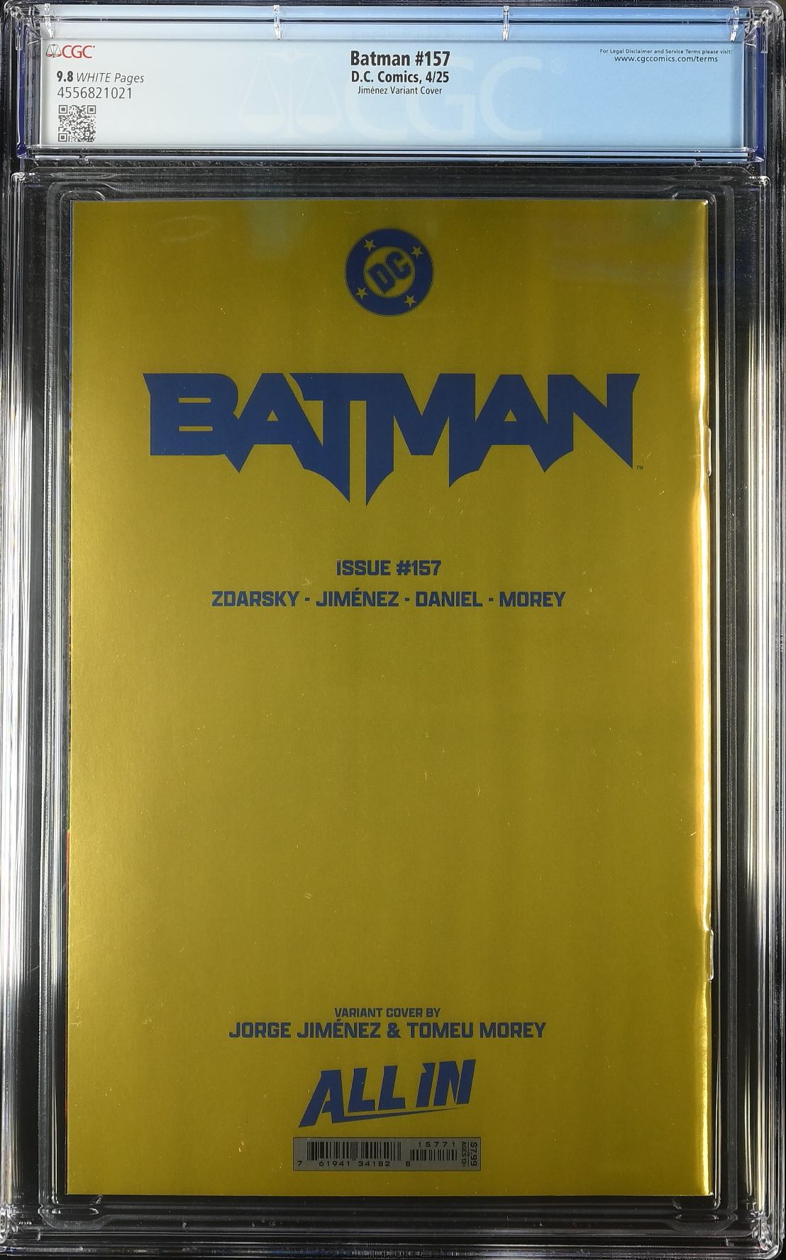 Batman #157 Jimenez Foil Variant CGC 9.8
