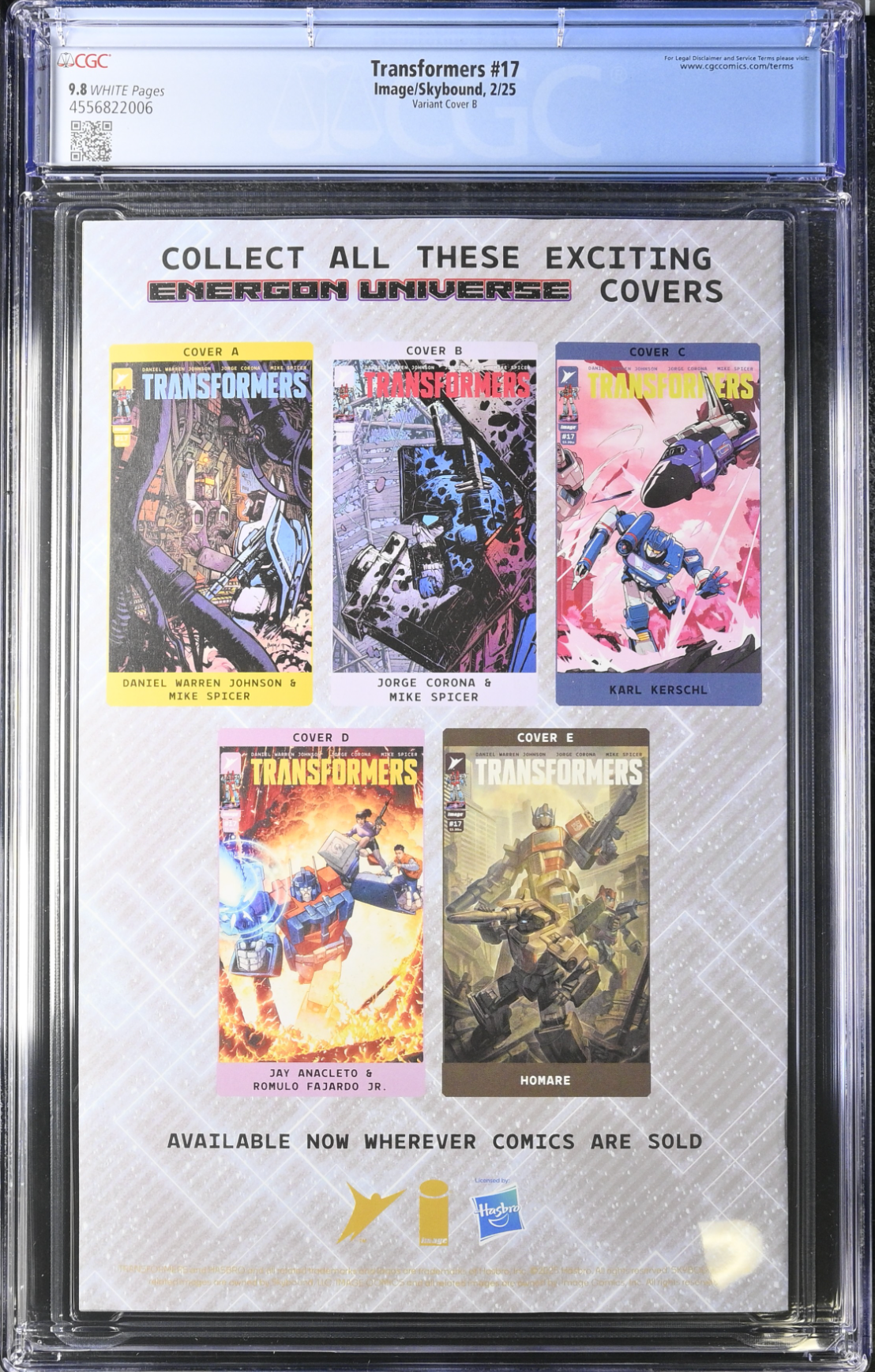 Transformers #17 Corona Variant CGC 9.8