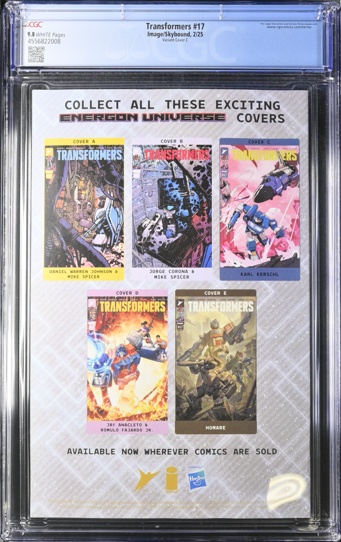 Transformers #17 Kerschl 1:10 Retailer Incentive Variant CGC 9.8