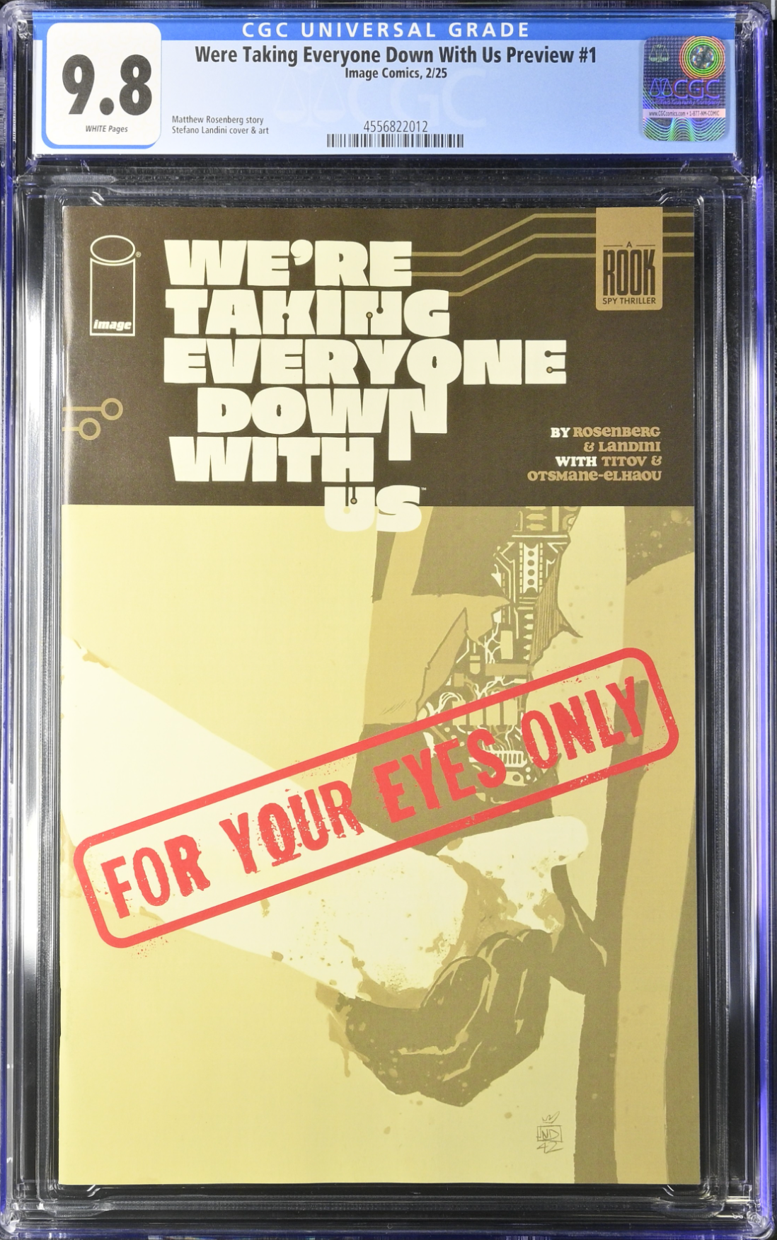 We're Taking Everyone Down With Us Preview Edition #1 CGC 9.8