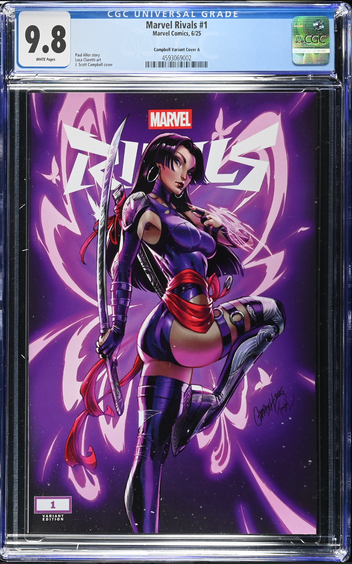 Marvel Rivals #1 J. Scott Campbell Exclusive A - Psylocke - CGC 9.8