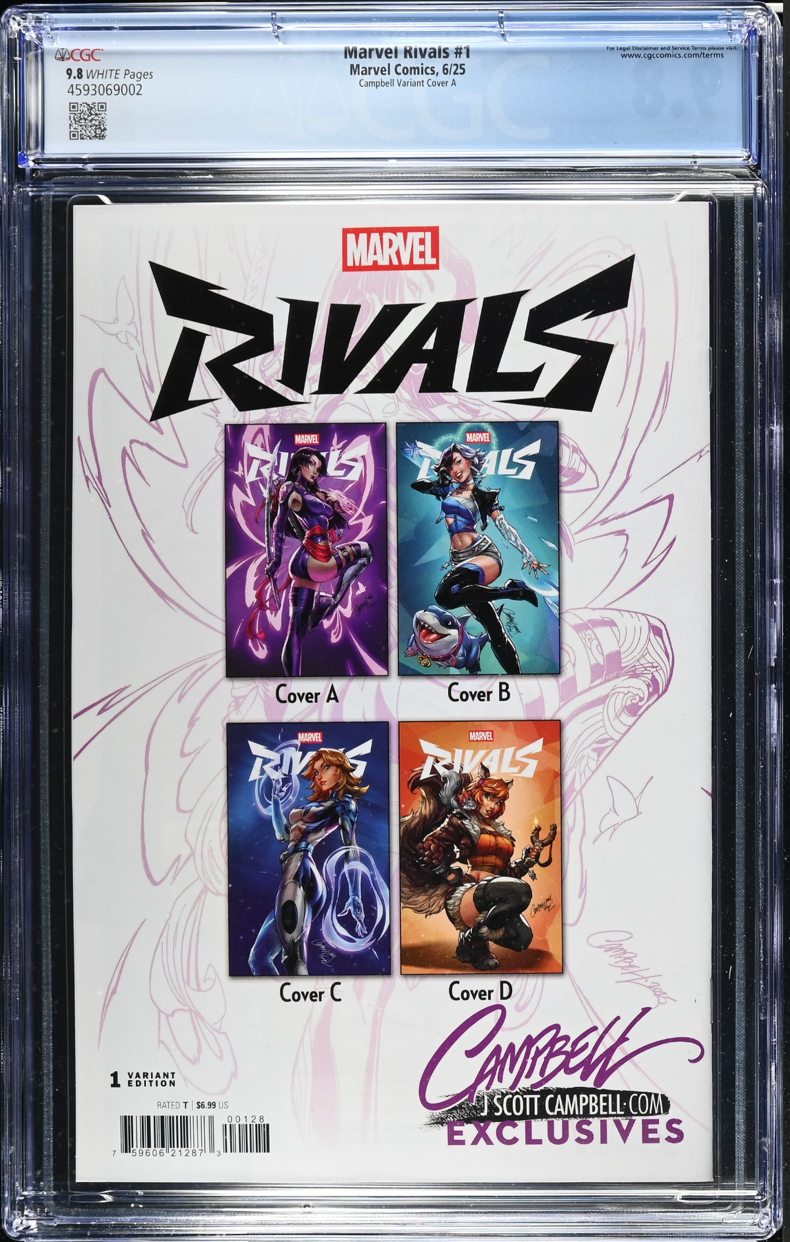 Marvel Rivals #1 J. Scott Campbell Exclusive A - Psylocke - CGC 9.8