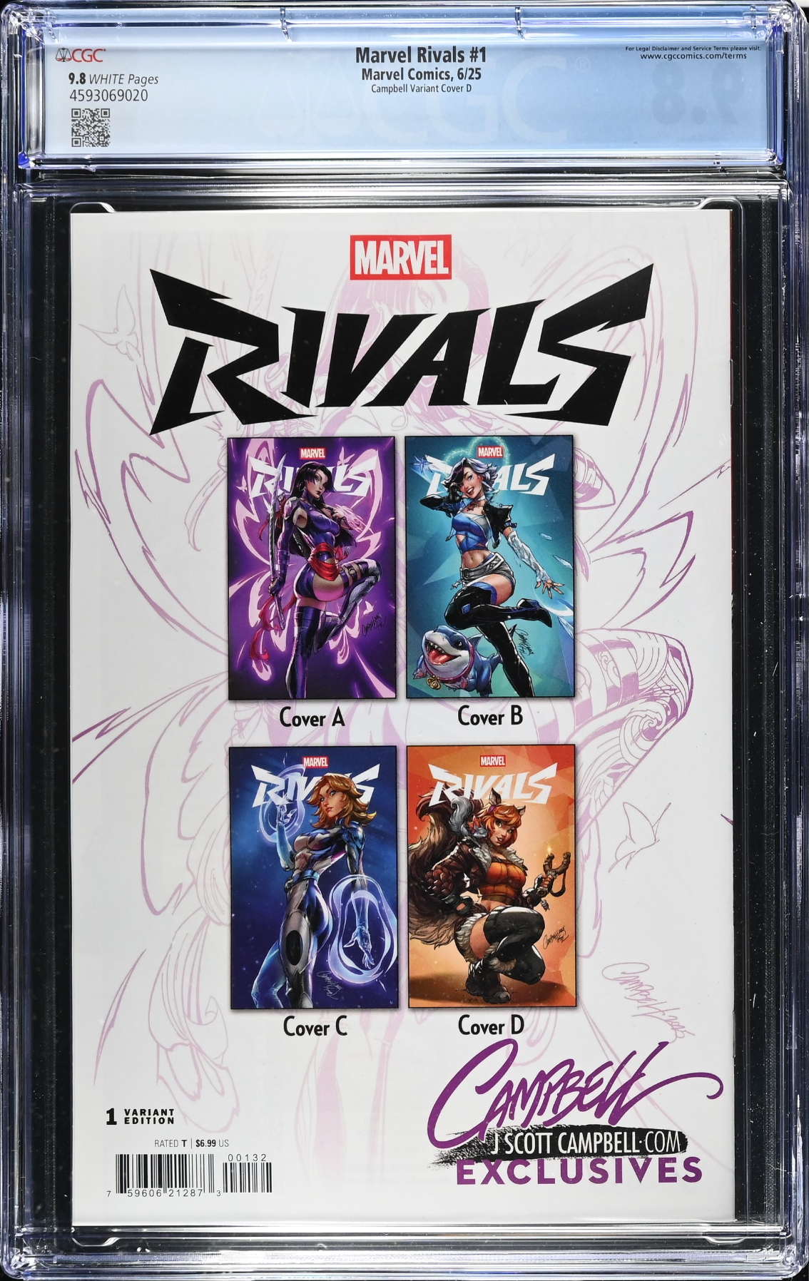 Marvel Rivals #1 J. Scott Campbell Exclusive D - Squirrel Girl - CGC 9.8