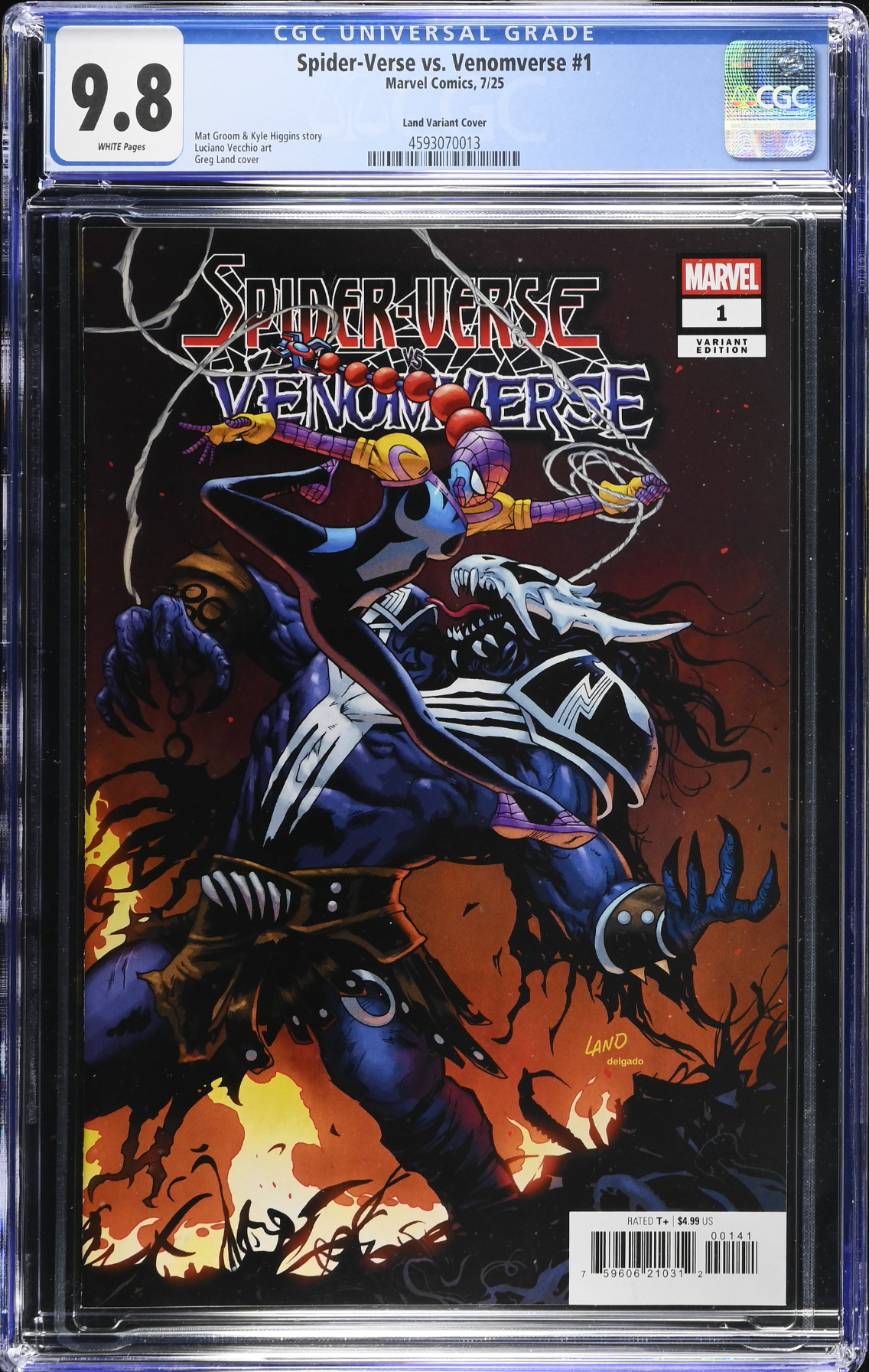 Spider-Verse vs. Venomverse #1 Land Variant CGC 9.8