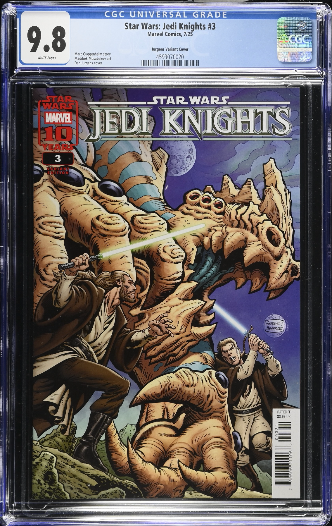 Star Wars: Jedi Knights #3 Jurgens Variant CGC 9.8