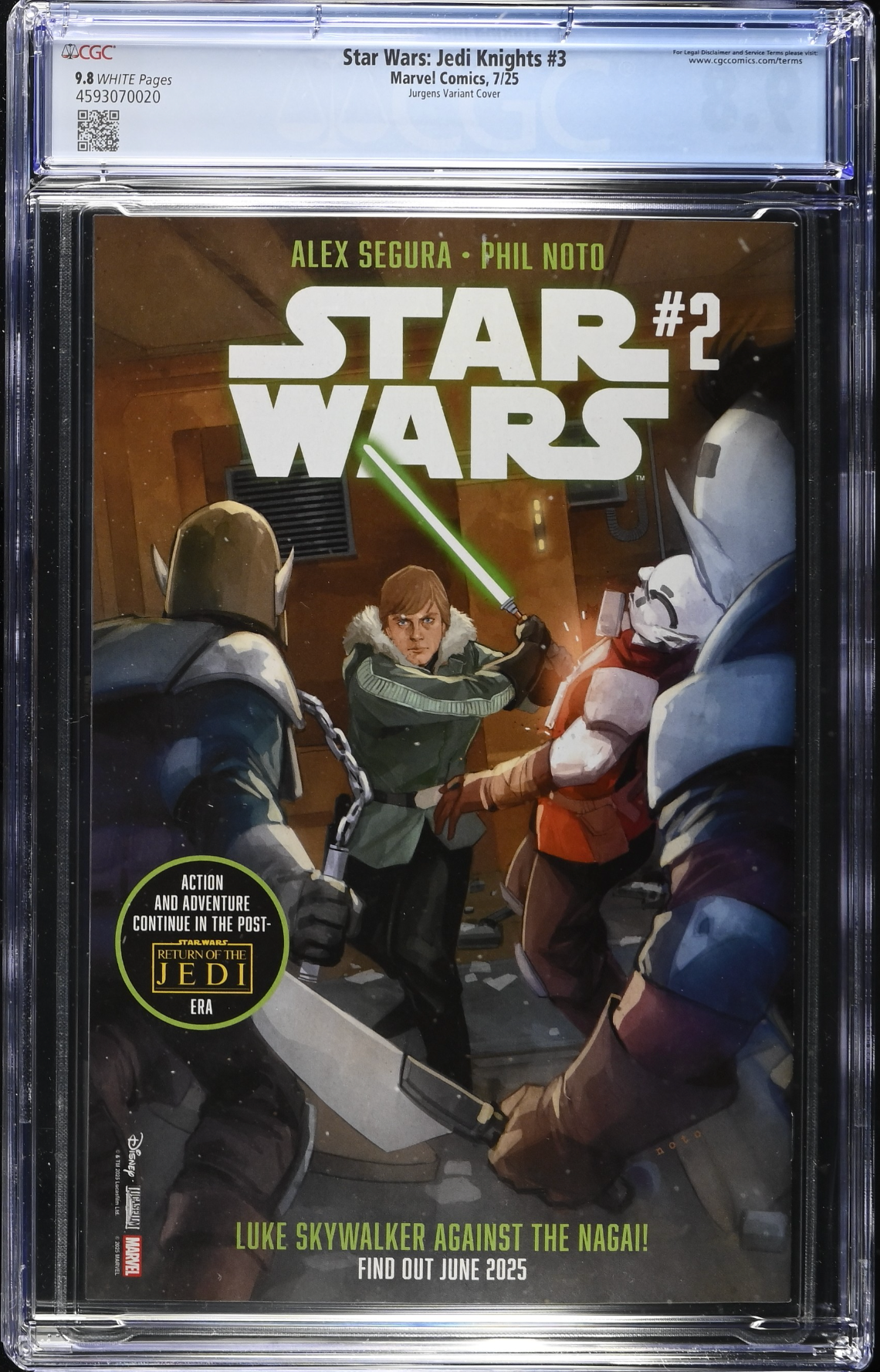 Star Wars: Jedi Knights #3 Jurgens Variant CGC 9.8