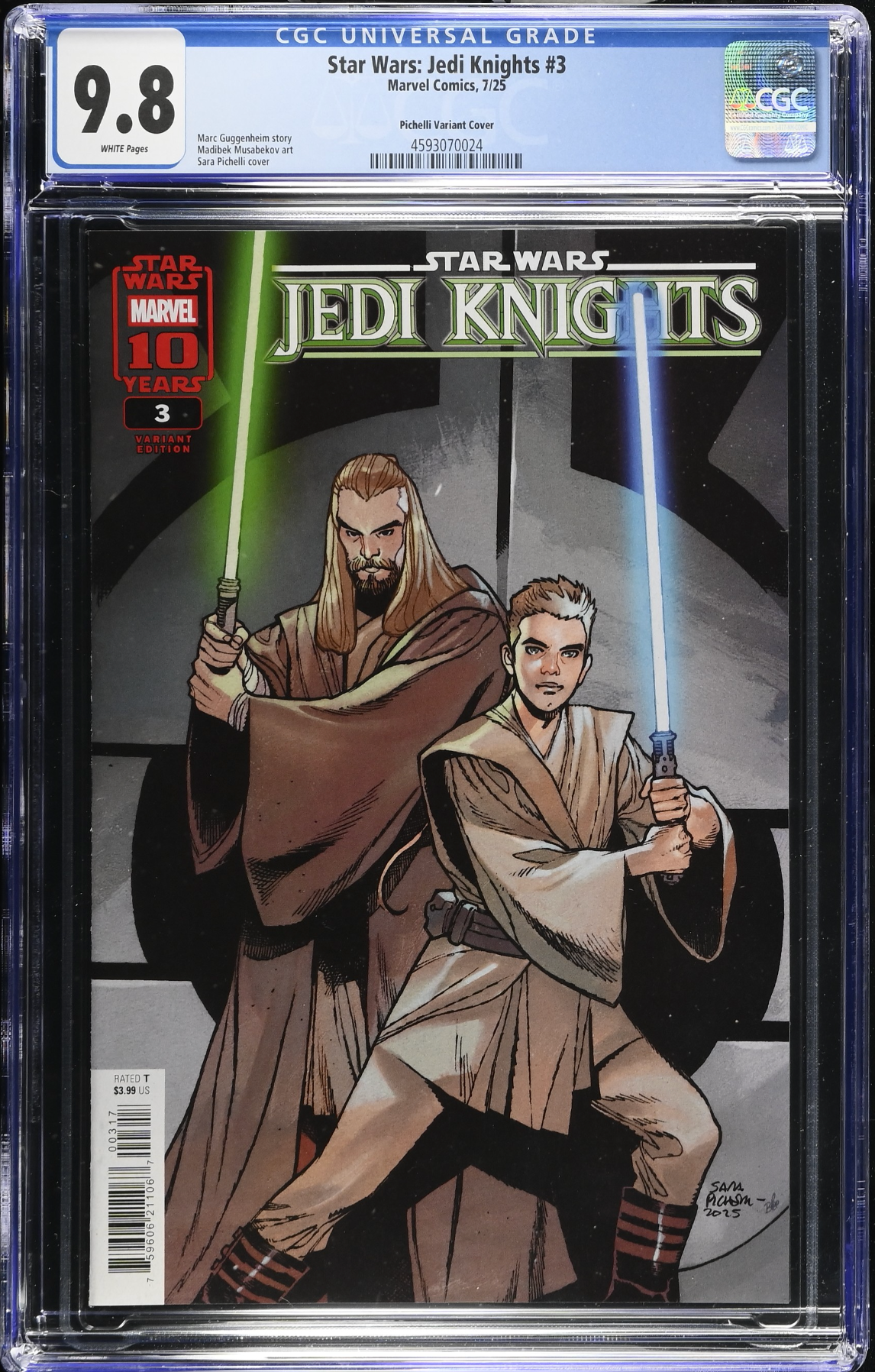Star Wars: Jedi Knights #3 Pichelli 1:25 Retailer Incentive Variant CGC 9.8