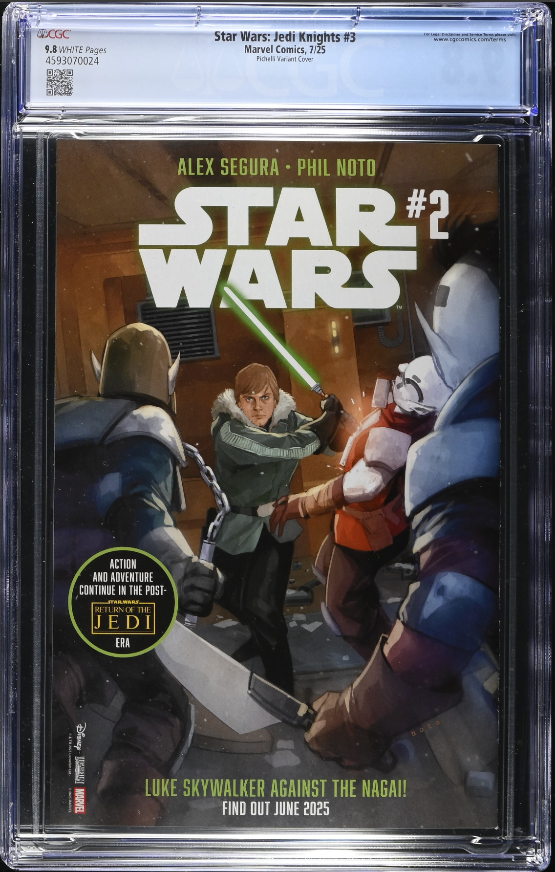 Star Wars: Jedi Knights #3 Pichelli 1:25 Retailer Incentive Variant CGC 9.8