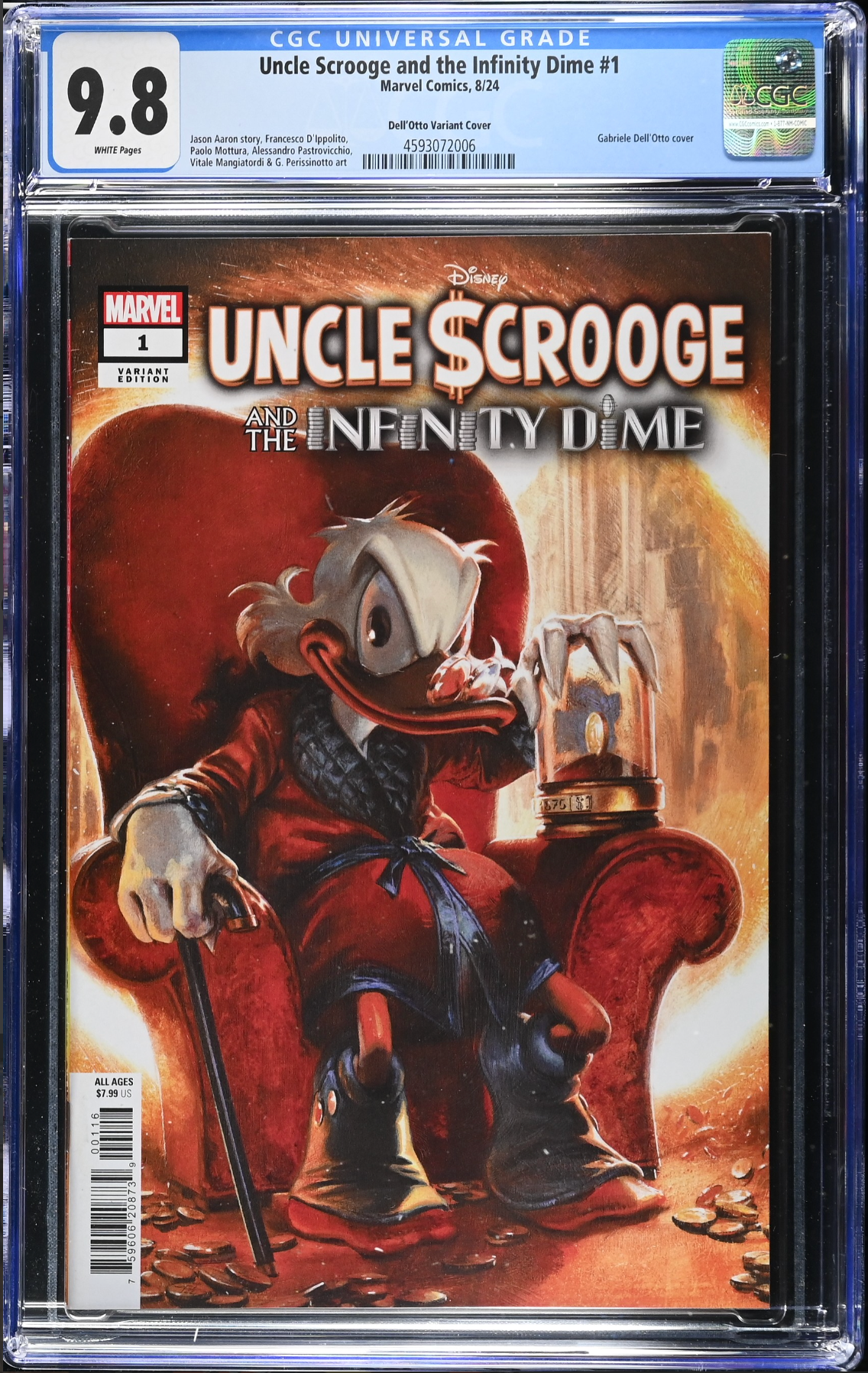 Uncle Scrooge and the Infinity Dime #1 Dell'Otto 1:10 Retailer Incentive Variant CGC 9.8