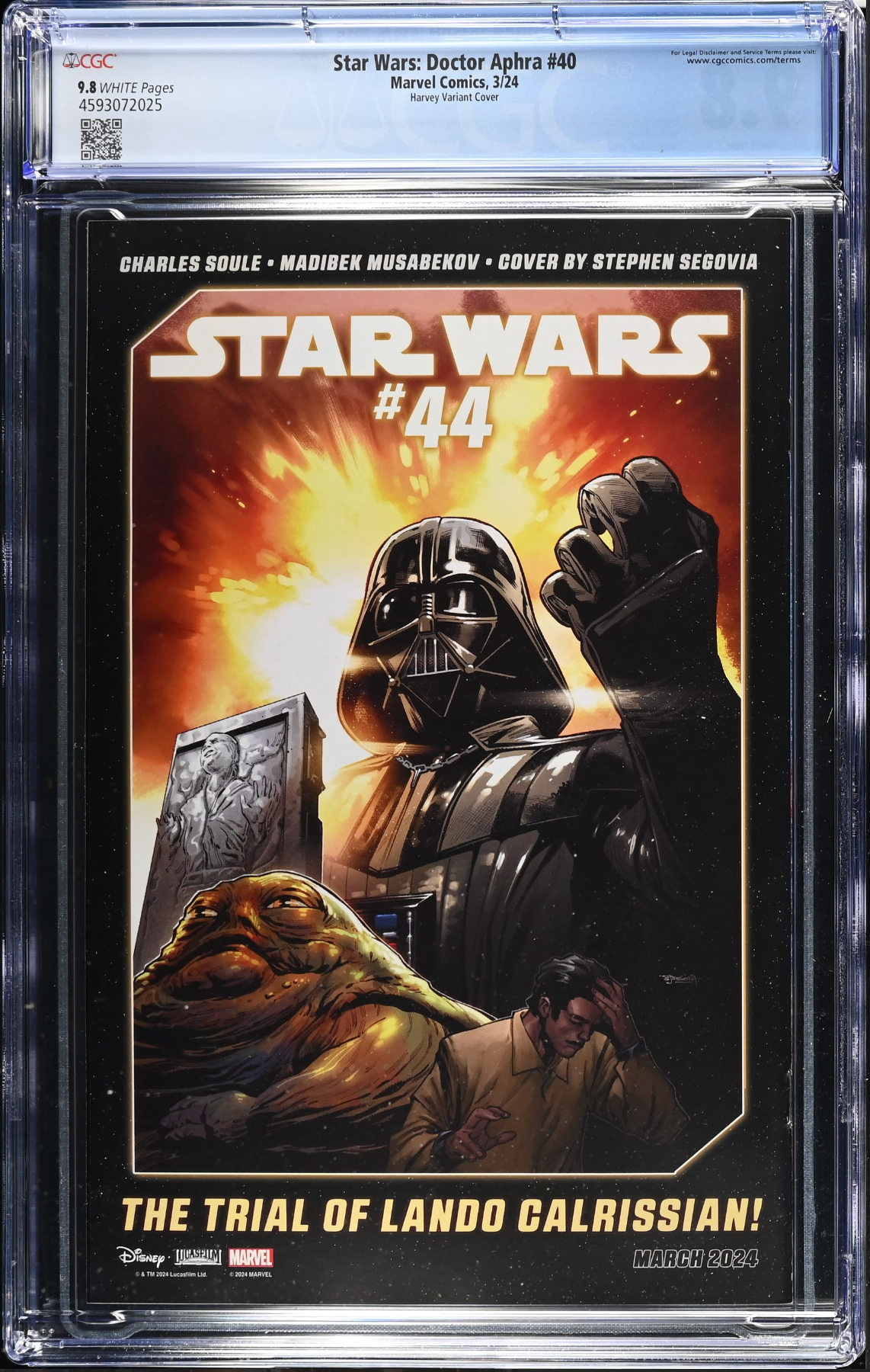 Star Wars: Doctor Aphra #40 Harvey 1:25 Retailer Incentive Variant CGC 9.8