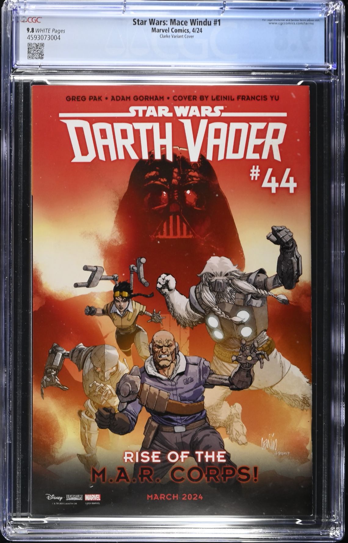 Star Wars: Mace Windu #1 Clarke 1:25 Retailer Incentive Variant CGC 9.8