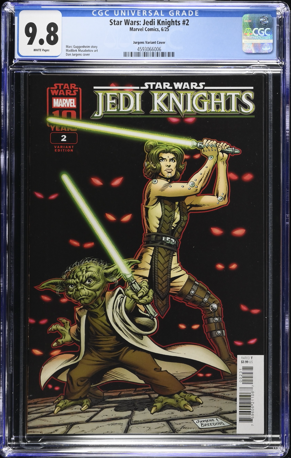 Star Wars: Jedi Knights #2 Jurgens Variant CGC 9.8