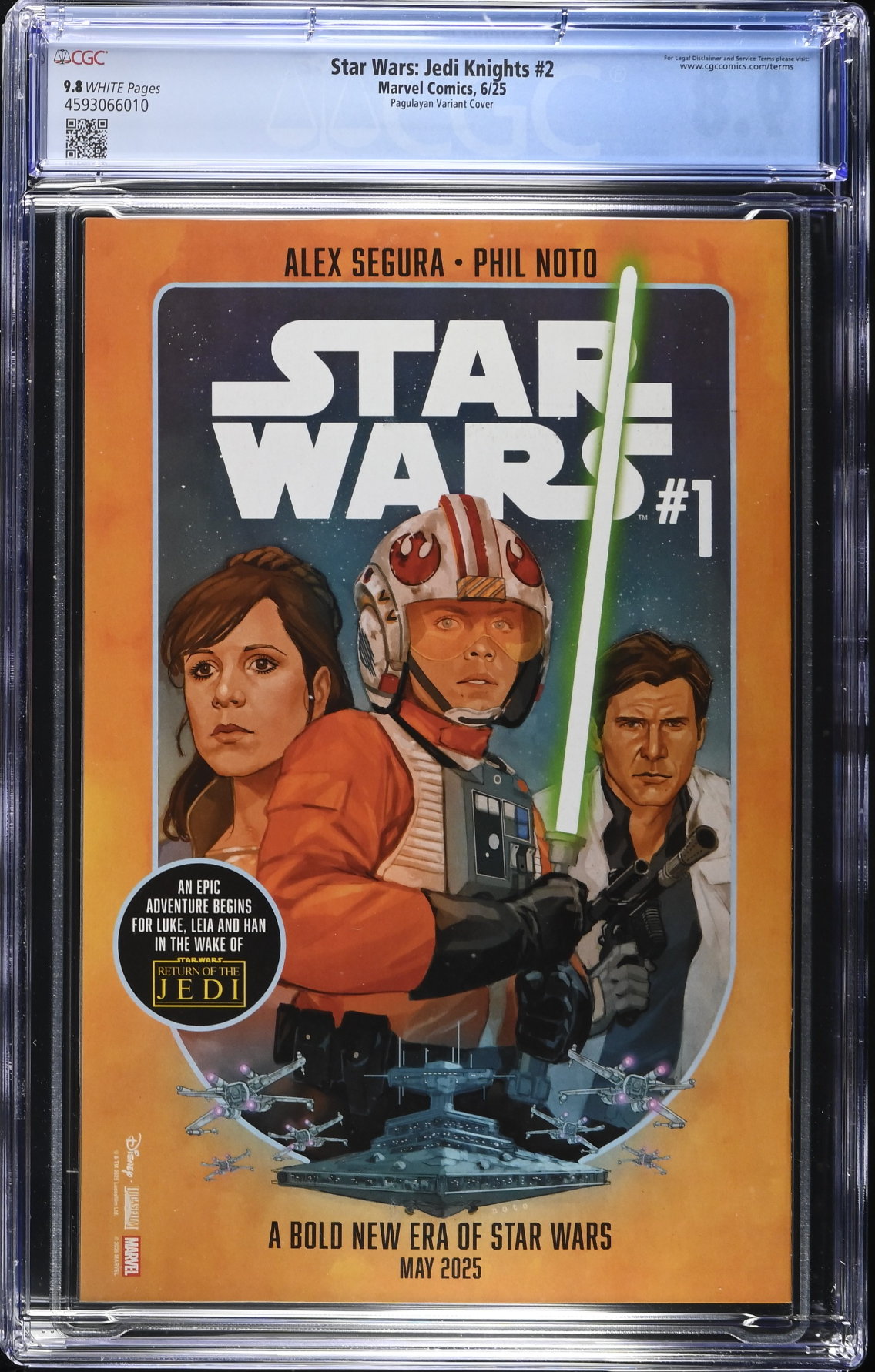 Star Wars: Jedi Knights #2 Pagulayan 1:25 Retailer Incentive Variant CGC 9.8