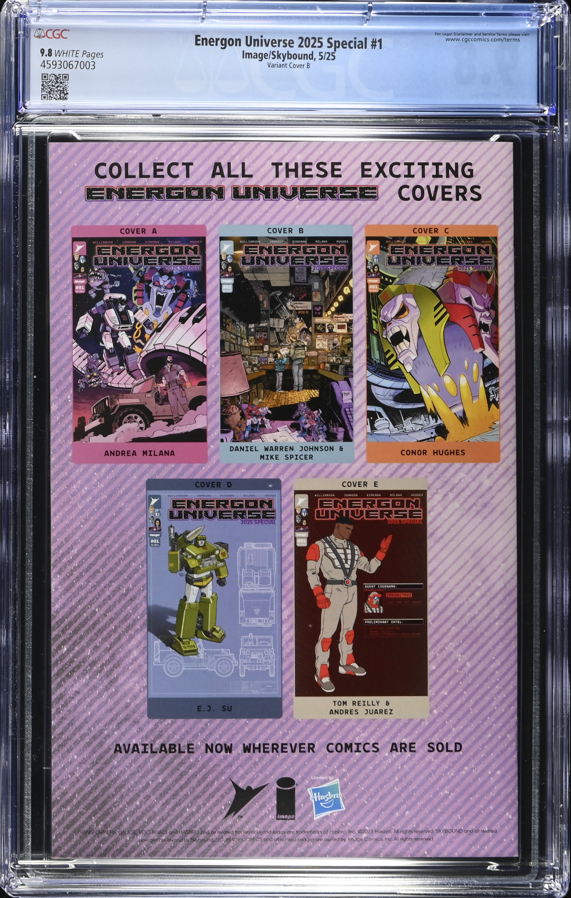 Energon Universe 2025 Special #1 Johnson Variant CGC 9.8