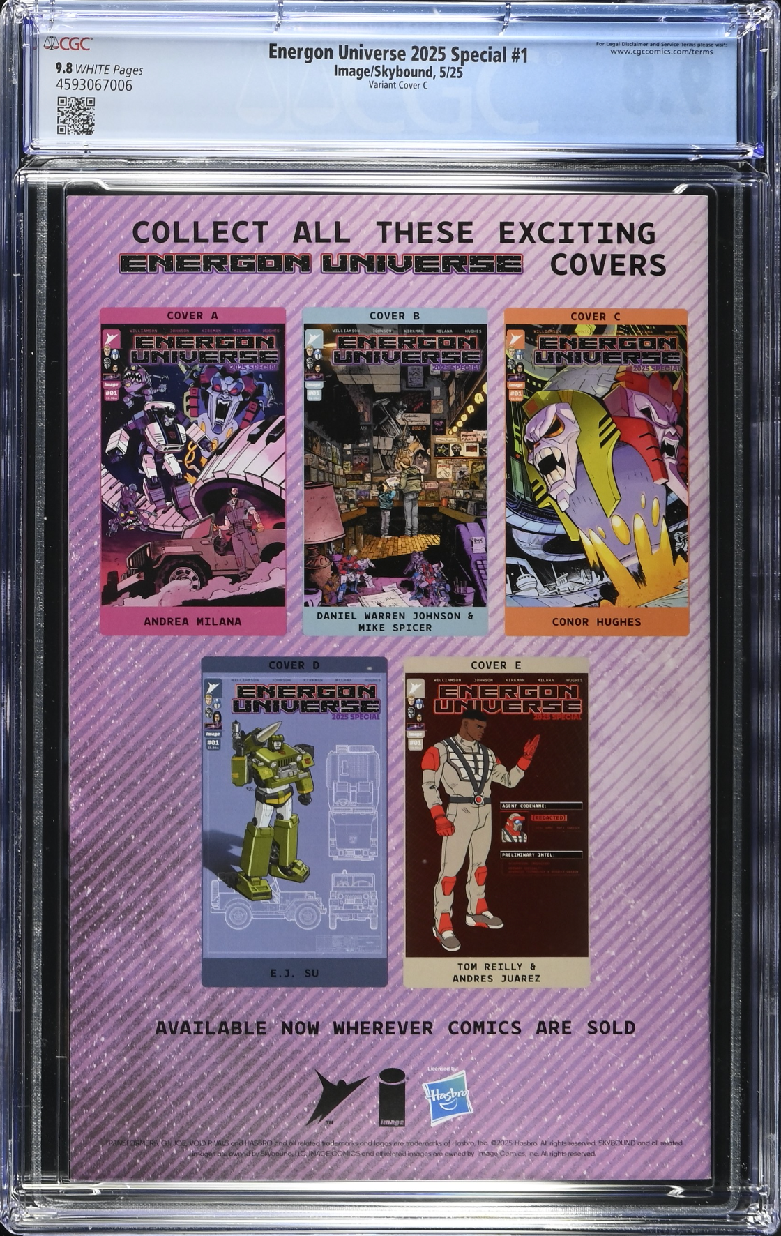 Energon Universe 2025 Special #1 Hughes 1:10 Retailer Incentive Variant CGC 9.8