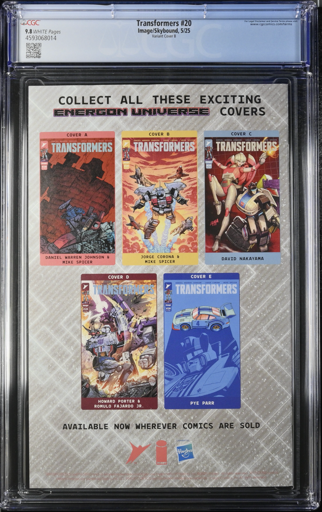 Transformers #20 Corona Variant CGC 9.8