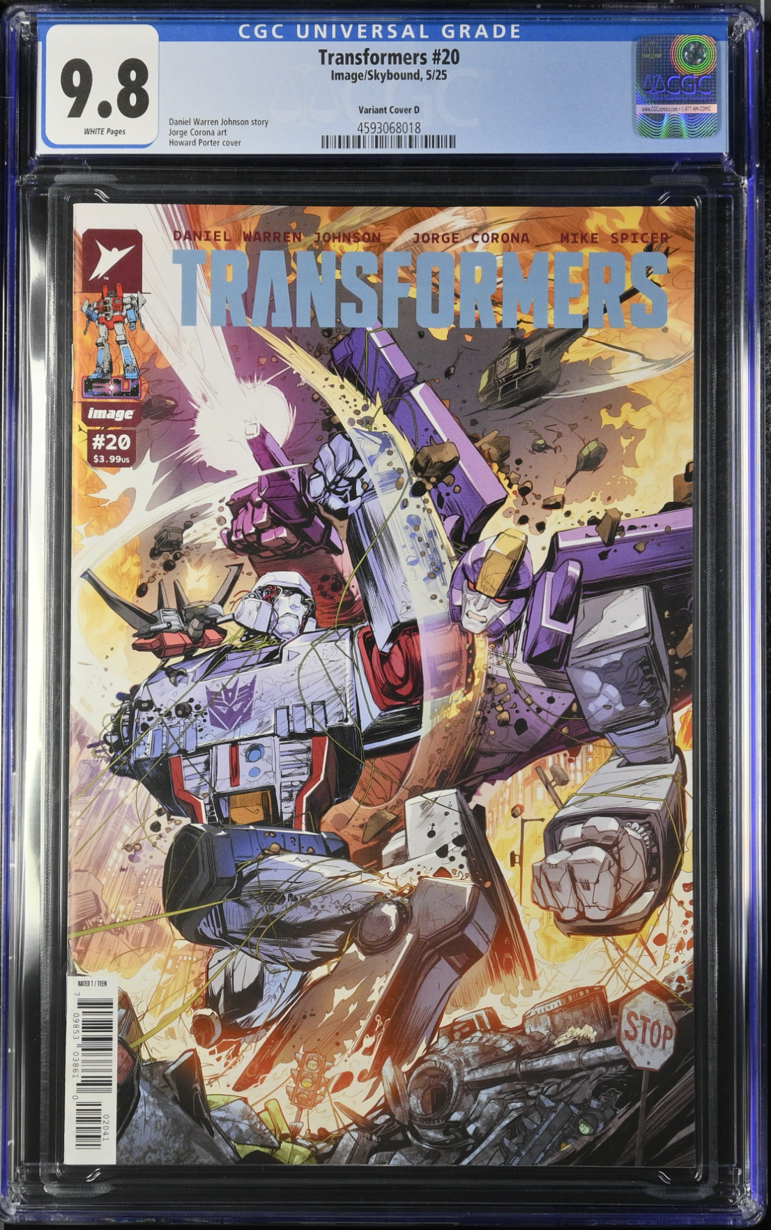 Transformers #20 Porter 1:25 Retailer Incentive Variant CGC 9.8