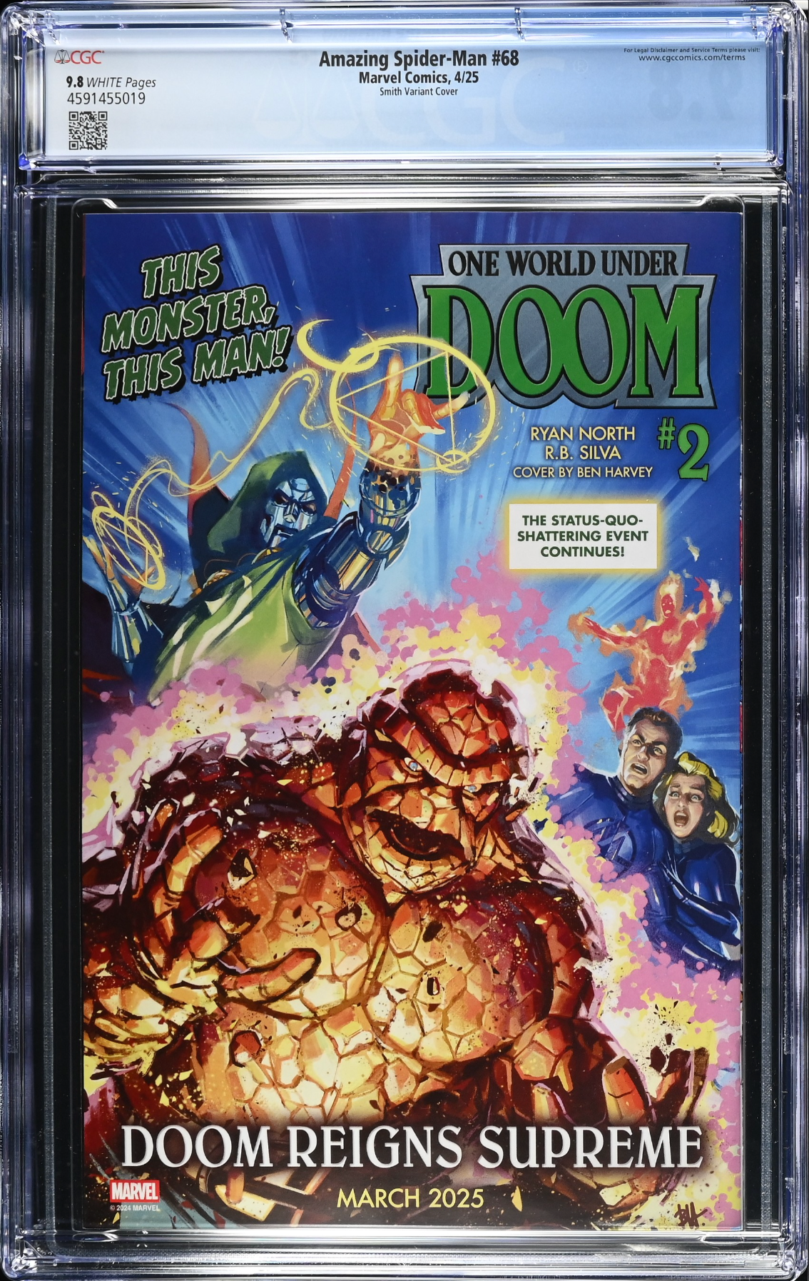 Amazing Spider-Man #68 Smith 1:25 Retailer Incentive Variant CGC 9.8