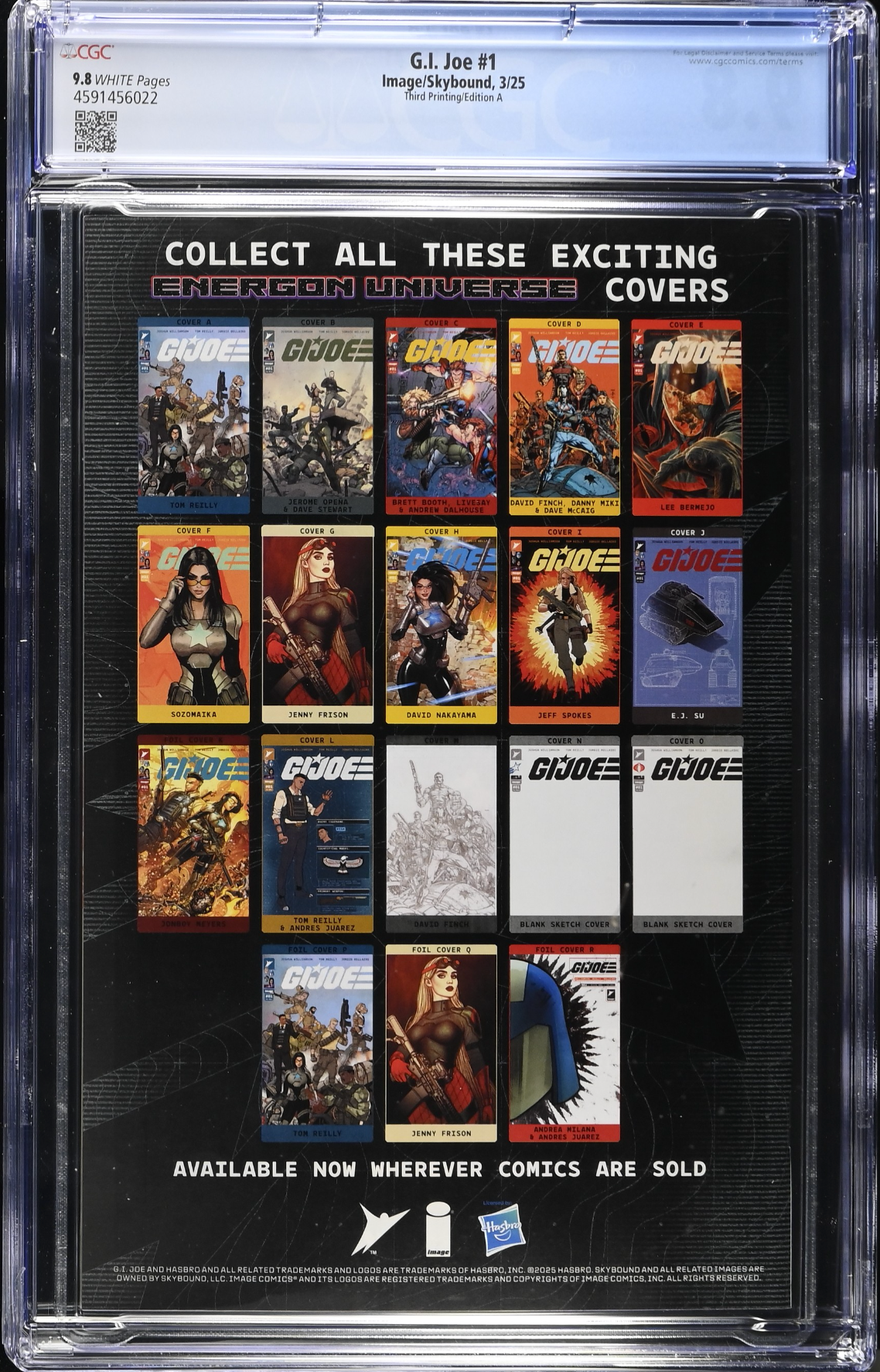 G.I. Joe #1 Third Printing - Cover A - CGC 9.8