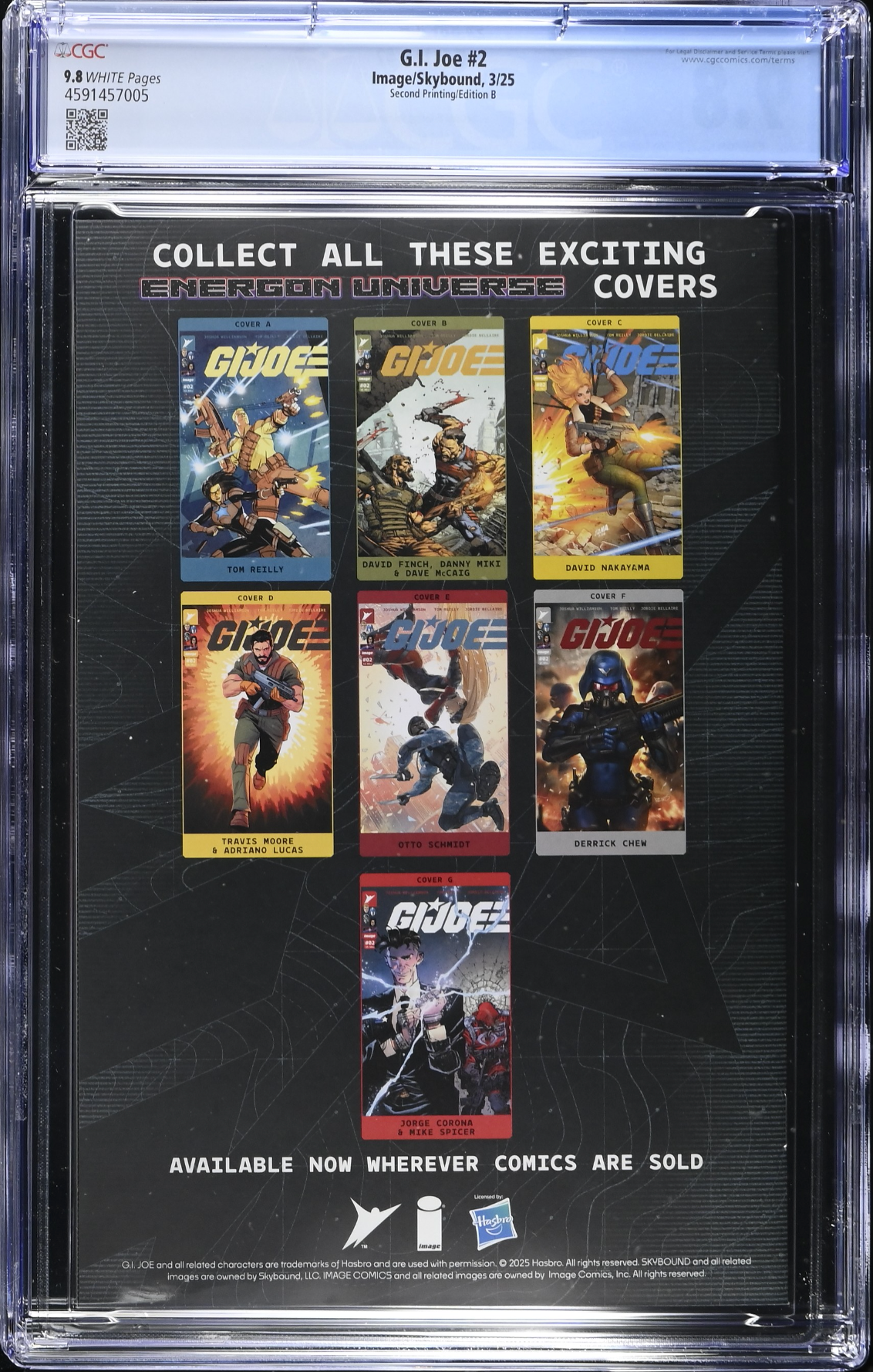 G.I. Joe #2 Second Printing - Cover B - CGC 9.8