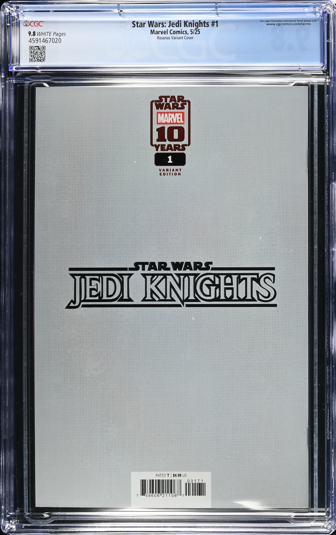 Star Wars: Jedi Knights #1 Rosanas Foil Variant CGC 9.8