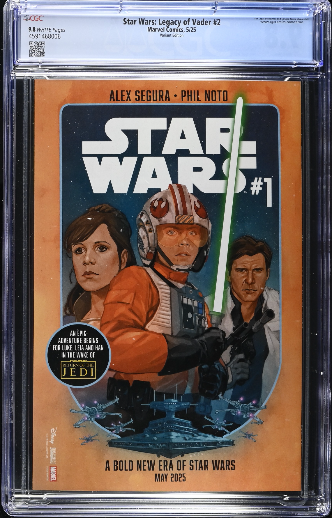 Star Wars: Legacy of Vader #2 Cola Variant CGC 9.8