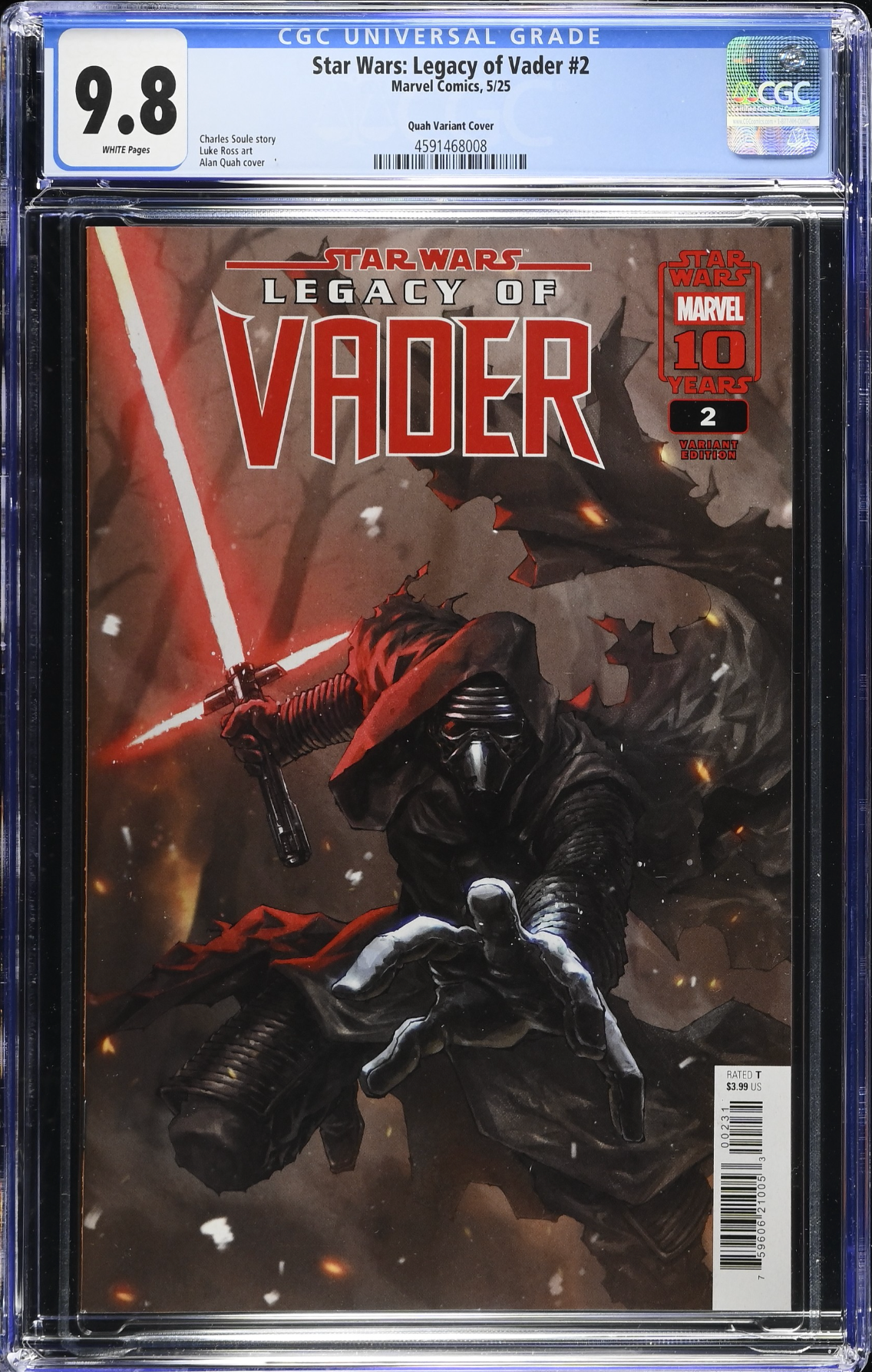 Star Wars: Legacy of Vader #2 Quah Variant CGC 9.8