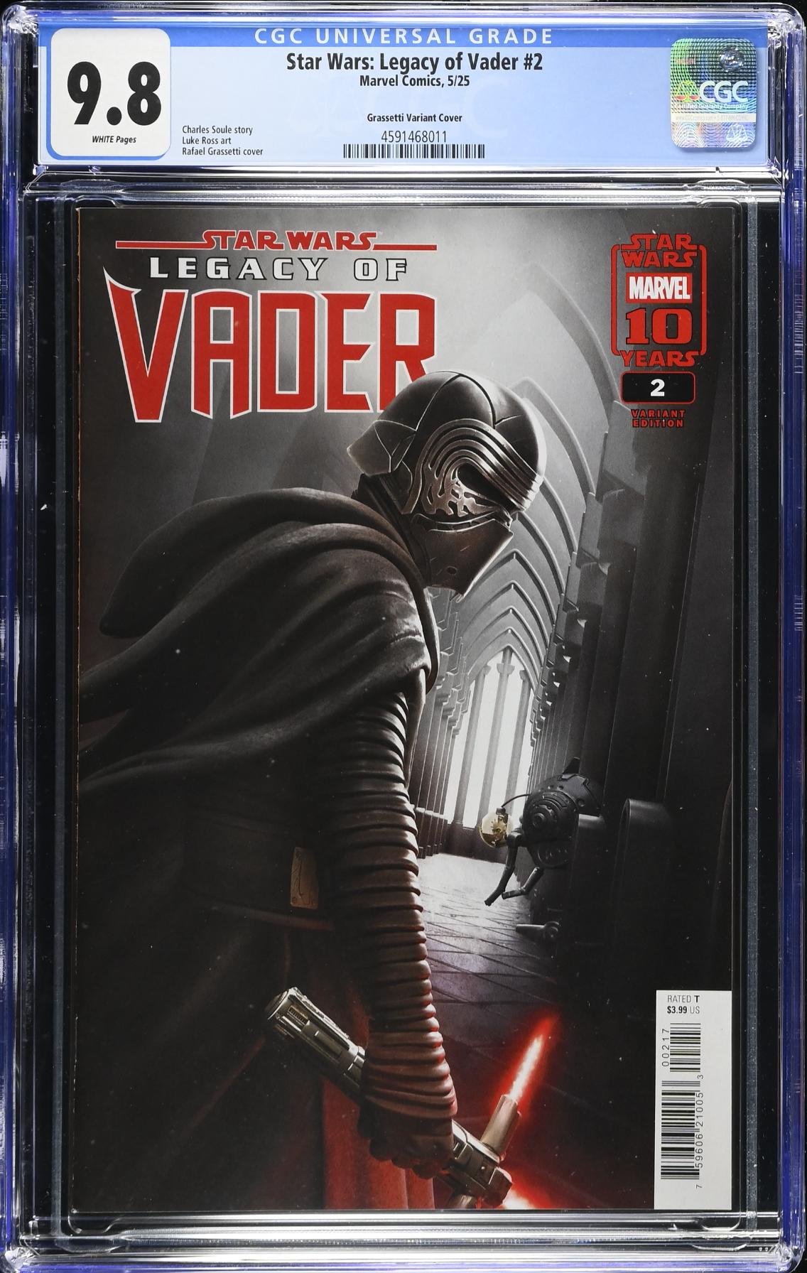 Star Wars: Legacy of Vader #2 Grassetti 1:50 Retailer Incentive Variant CGC 9.8