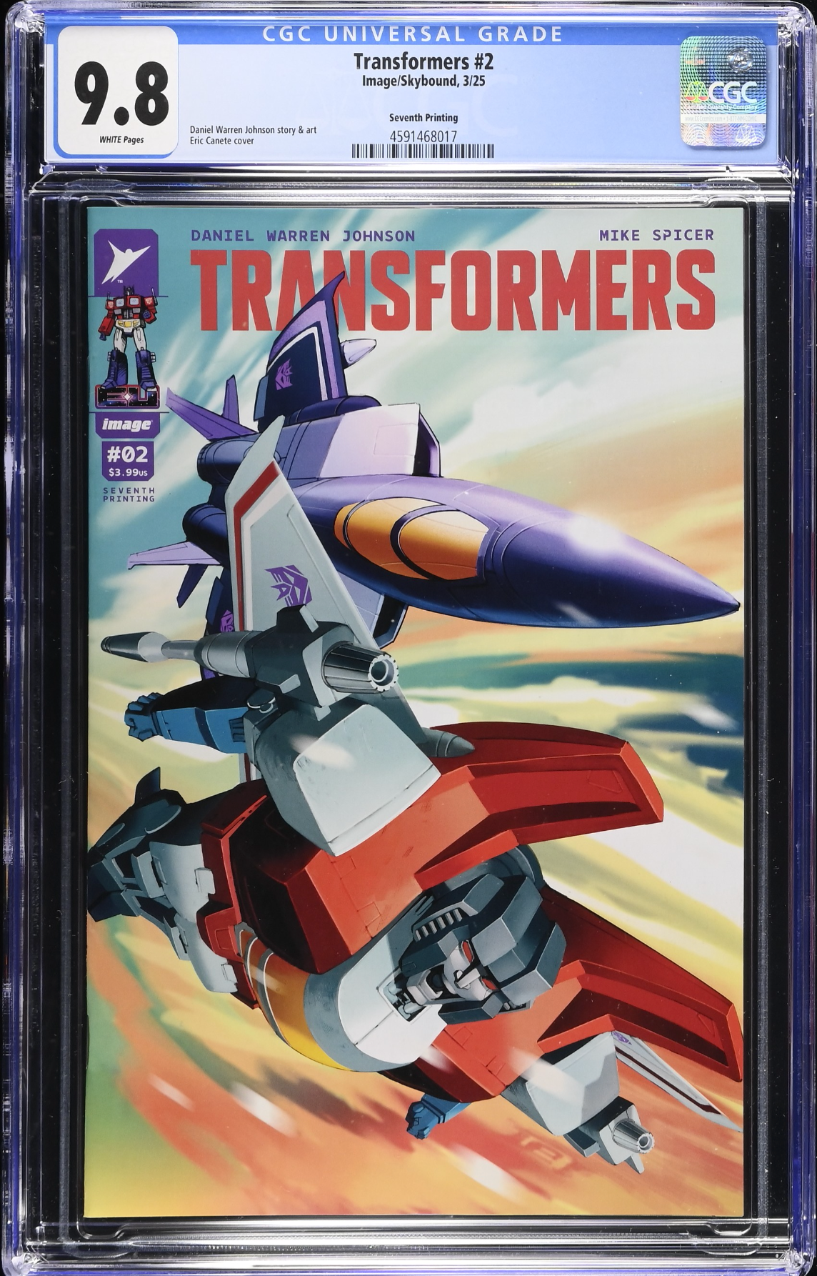 Transformers #2 Seventh Printing CGC 9.8