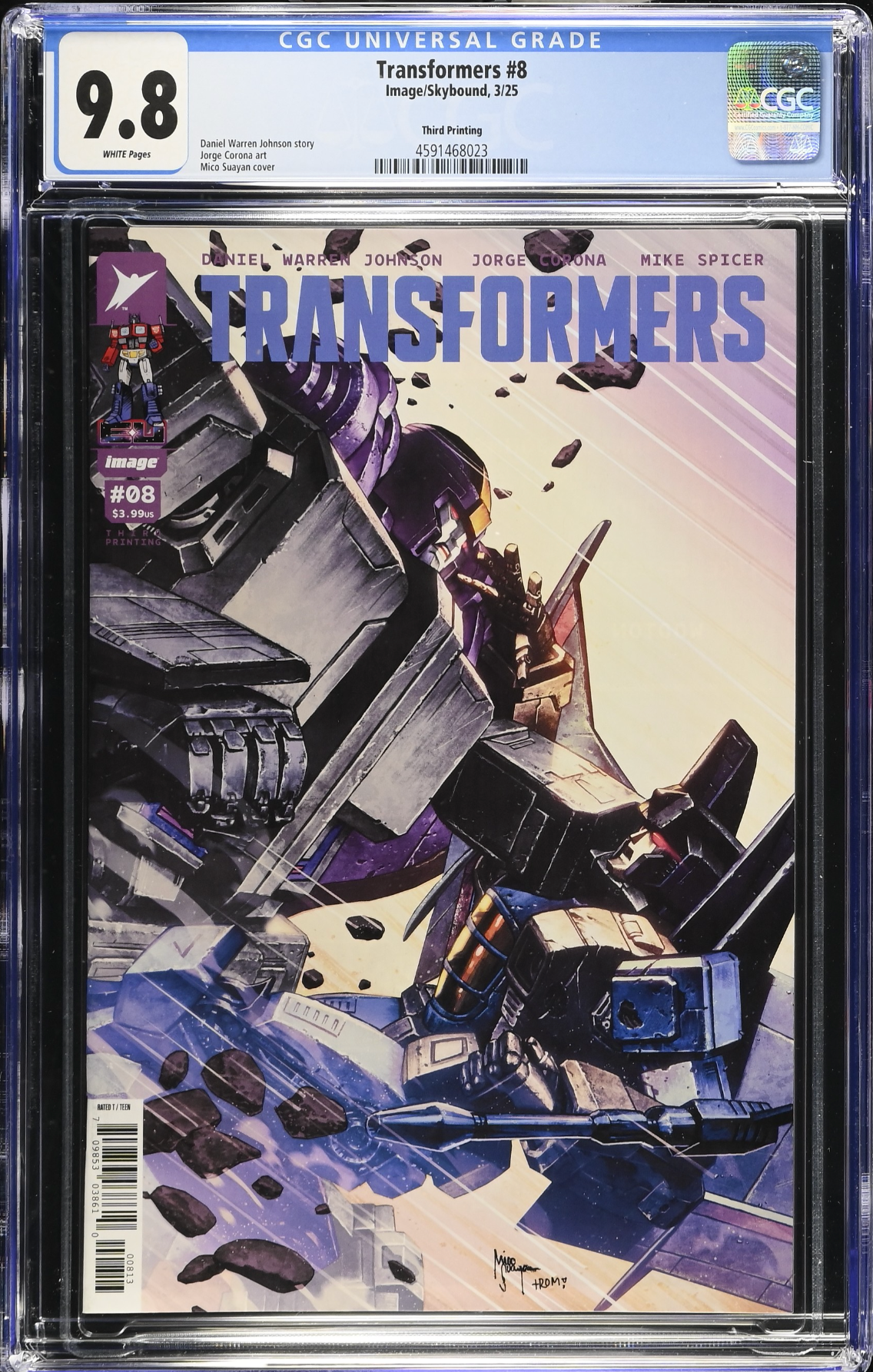 Transformers #8 Third Printing CGC 9.8