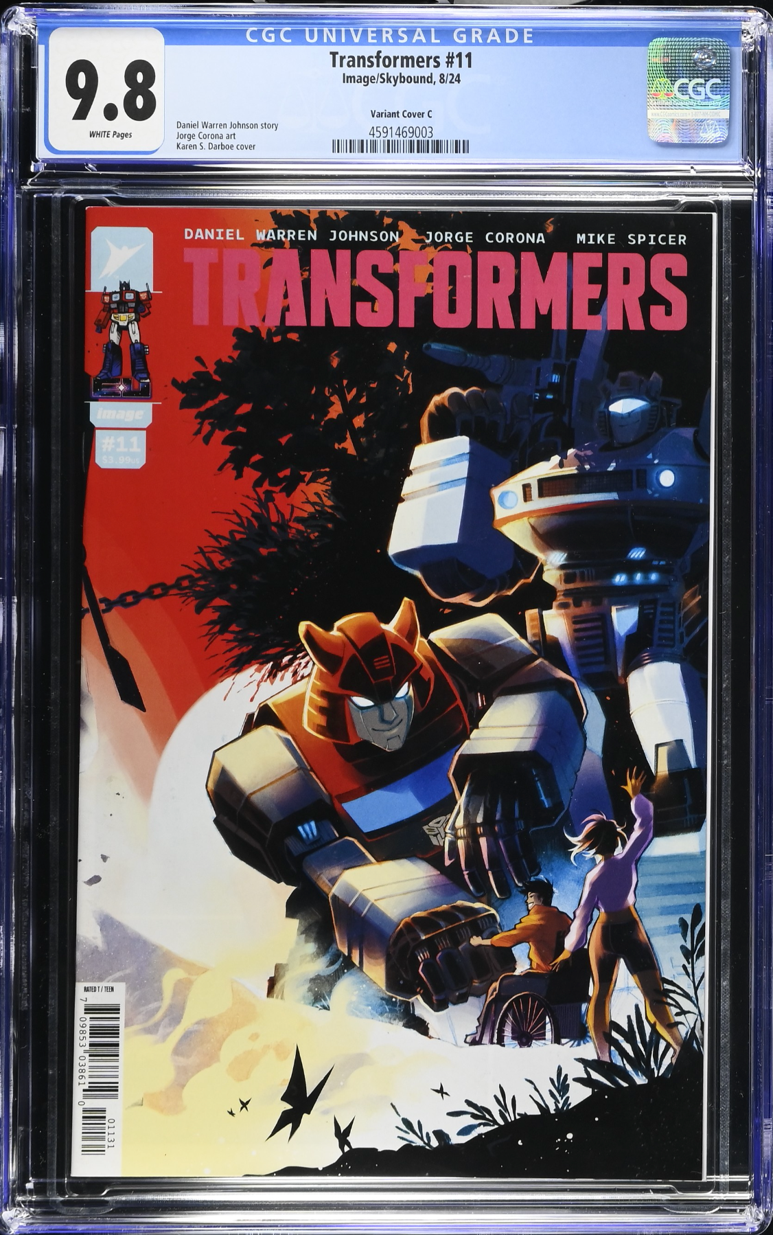 Transformers #11 Darboe 1:10 Retailer Incentive Variant CGC 9.8