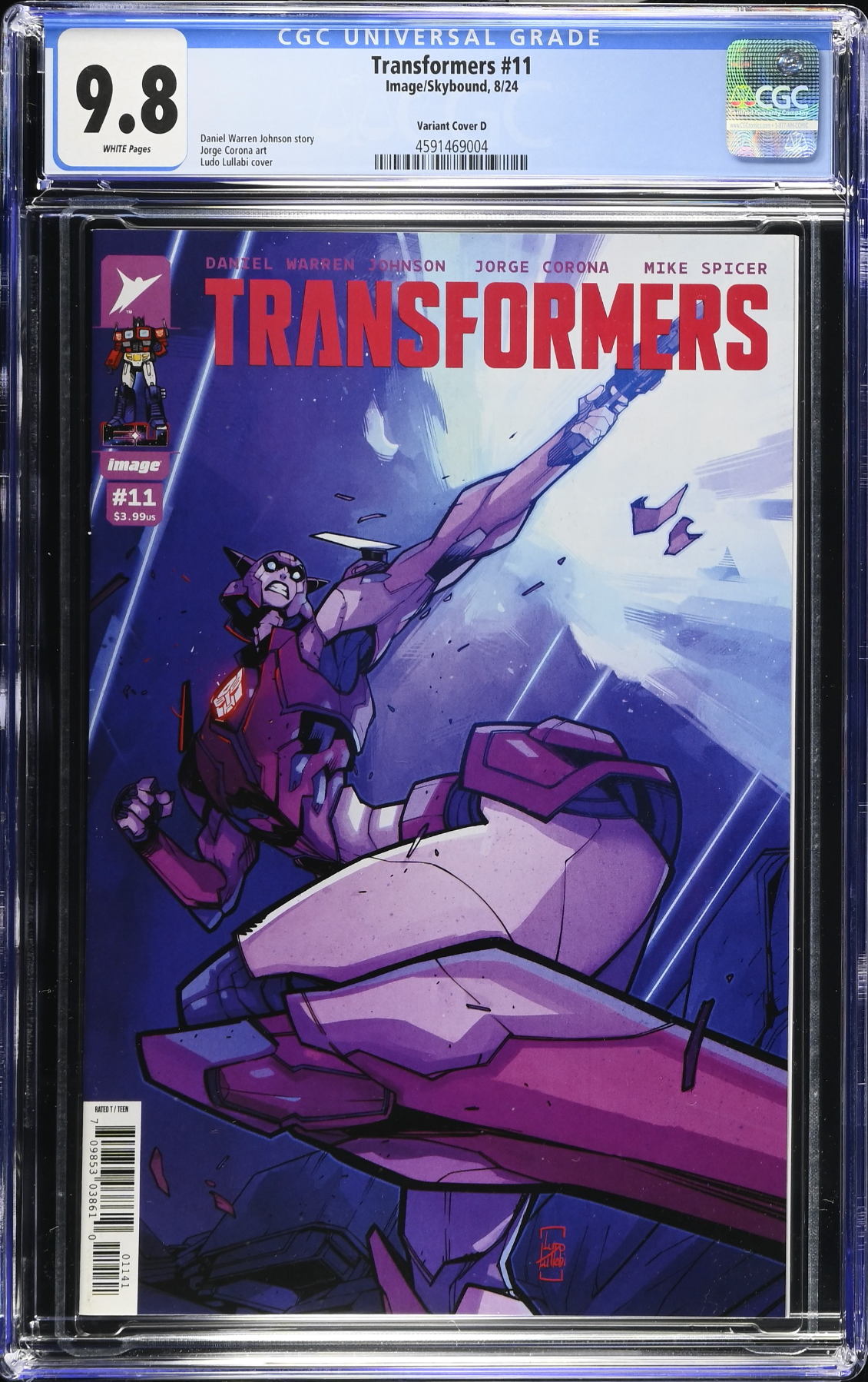 Transformers #11 Lullabi Variant 1:25 Retailer Incentive Variant CGC 9.8