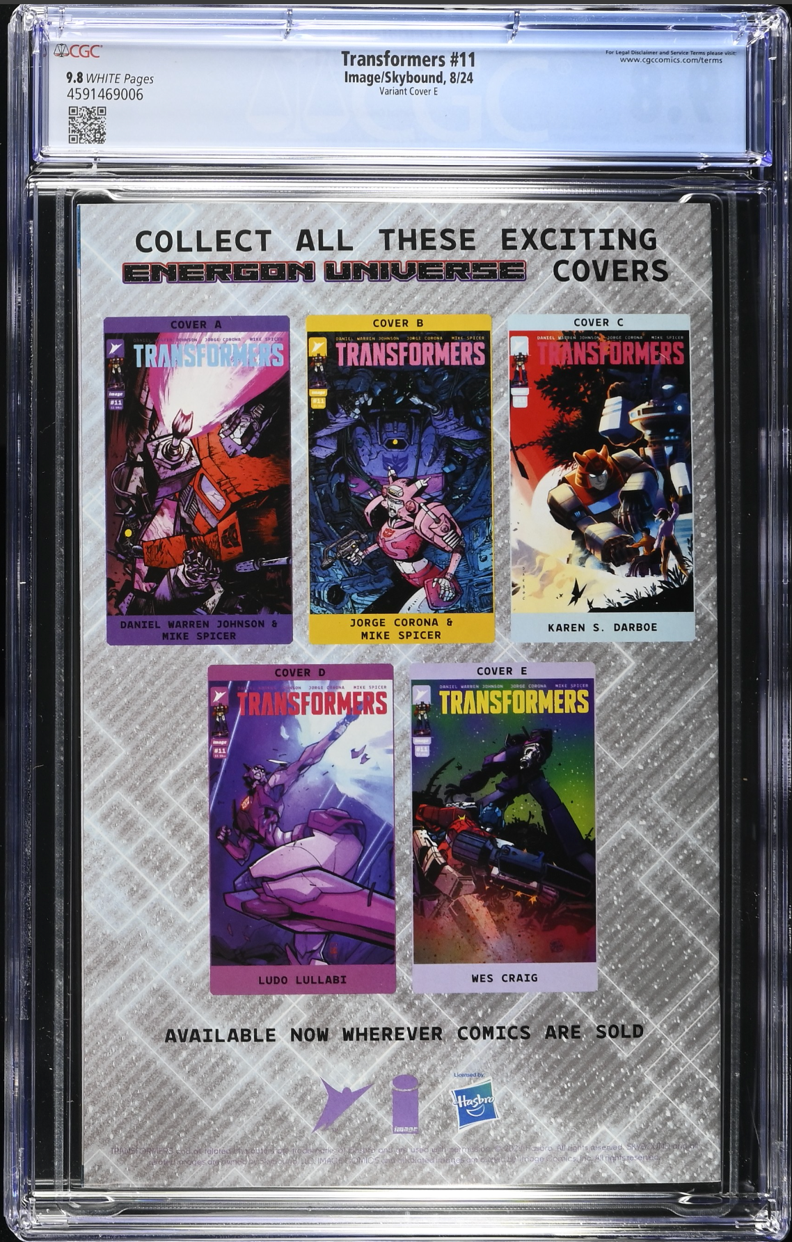 Transformers #11 Craig Variant 1:50 Retailer Incentive Variant CGC 9.8
