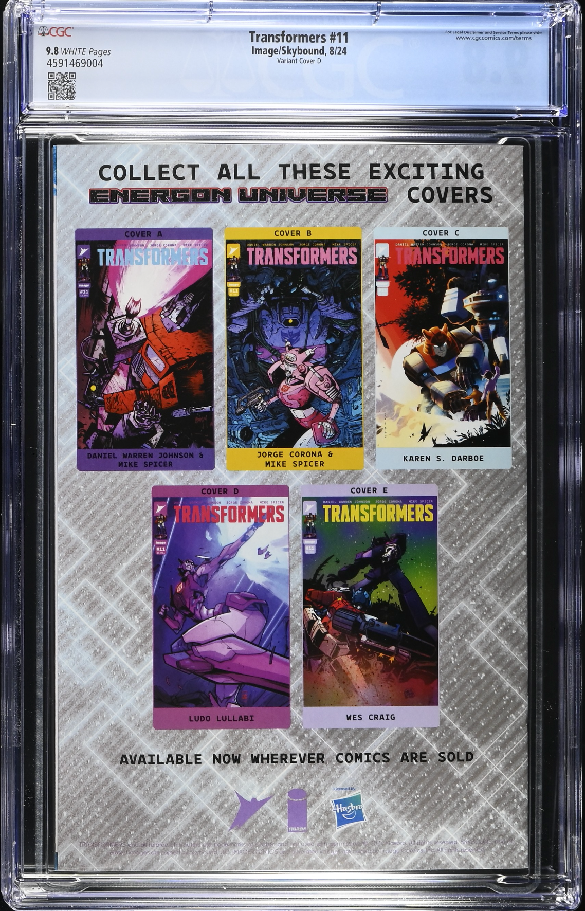 Transformers #11 Lullabi Variant 1:25 Retailer Incentive Variant CGC 9.8